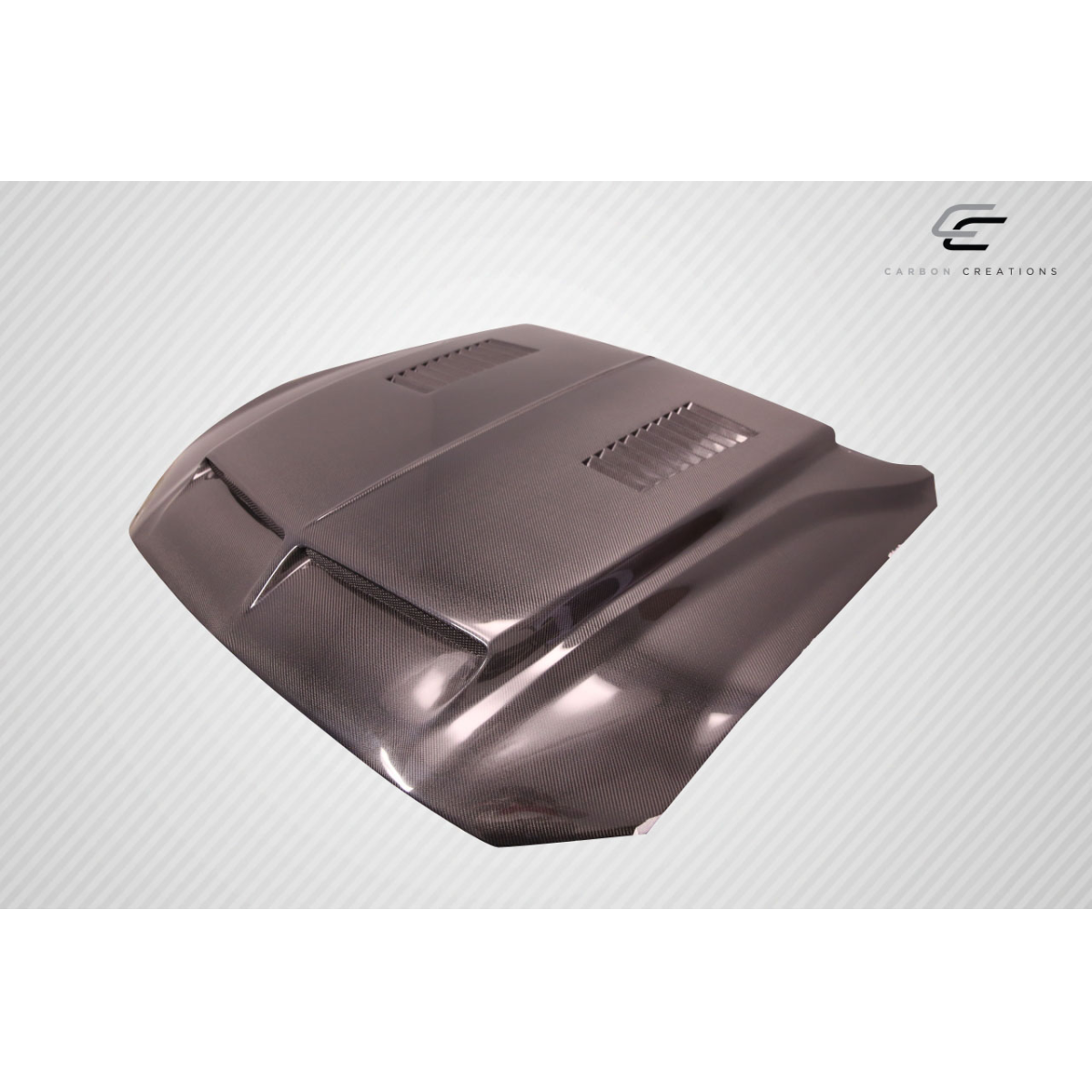 Modify your Ford Mustang 2018 with our Exterior/Hoods - The part is shown from a high angle