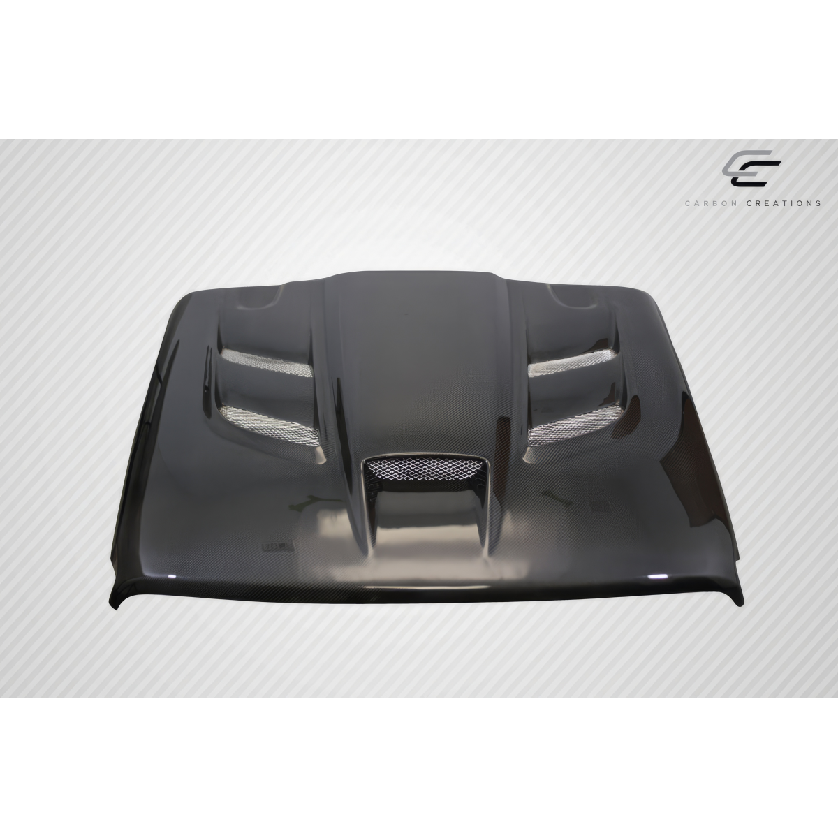 Modify your Jeep Gladiator 2019 with our Exterior/Hoods - Top view of a carbon fiber hood