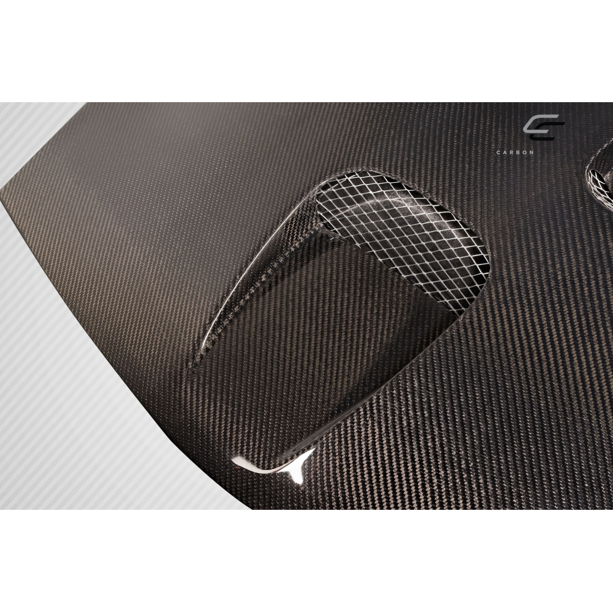 Modify your Mazda RX-7 1993 with our Exterior/Hoods - Top down angled view of carbon fiber hood