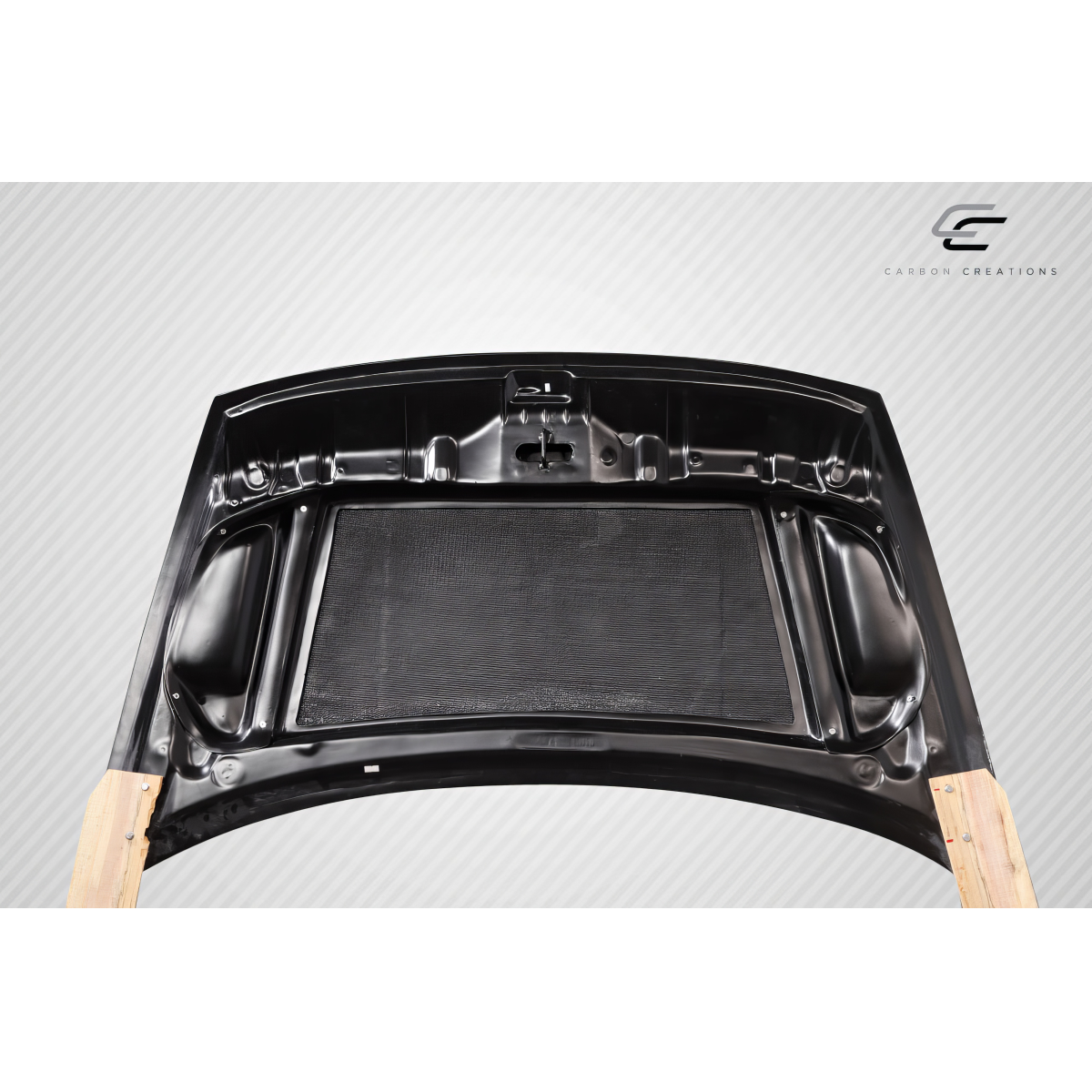 Modify your Honda Civic 2006 with our Exterior/Hoods - Top down view of the carbon fiber hood