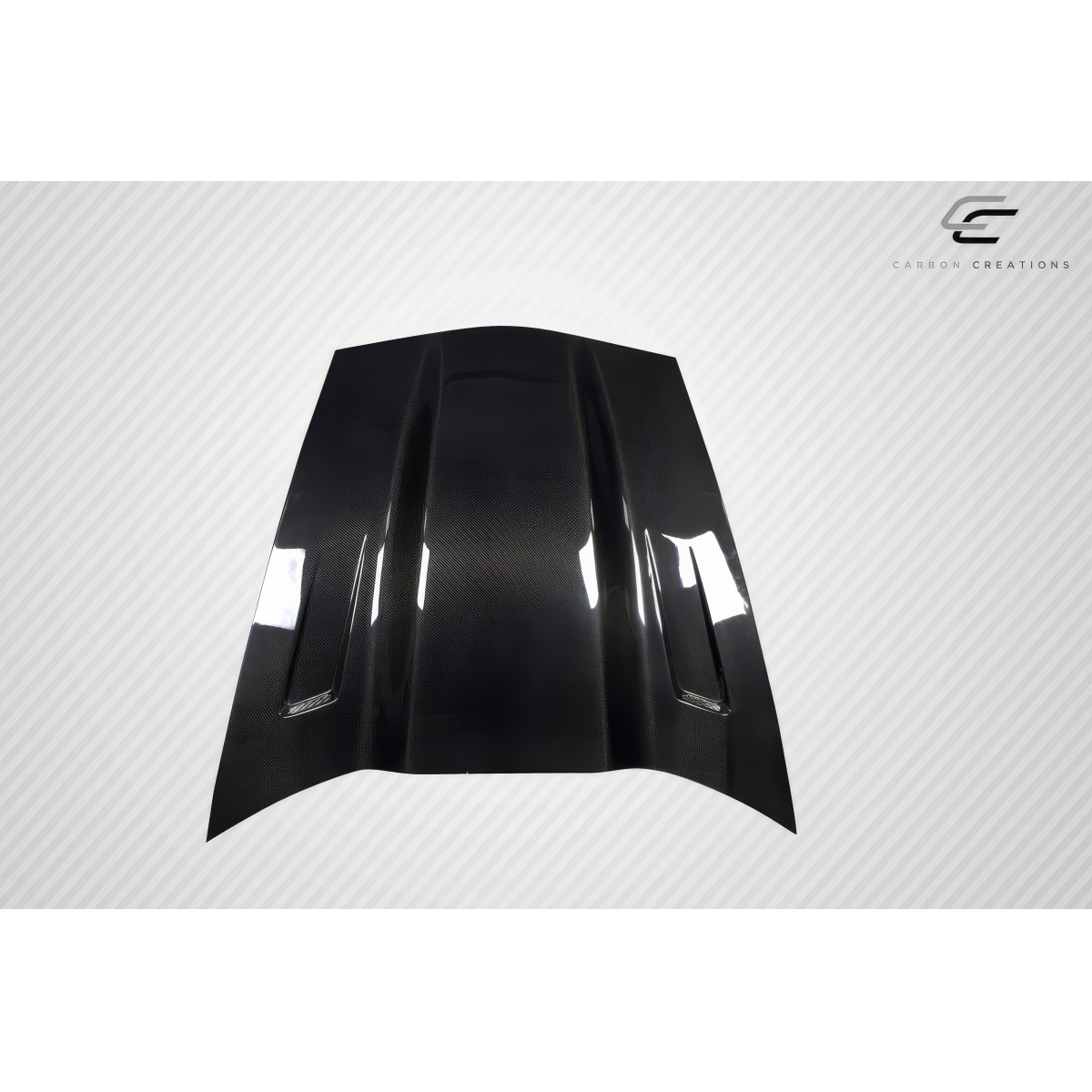 Modify your Chevrolet Corvette 2005 with our Exterior/Hoods - Top view angle of the carbon fiber hood