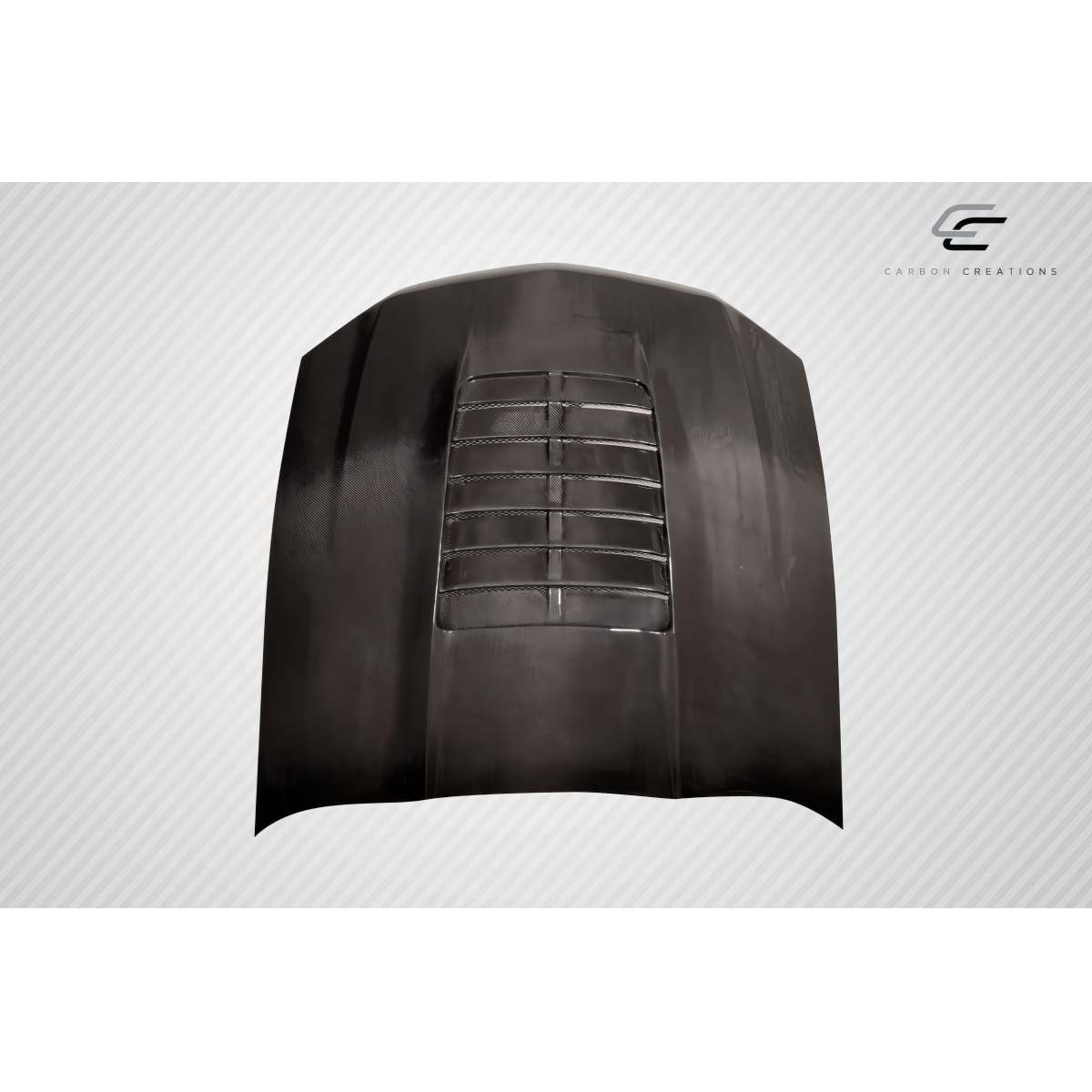 Modify your Ford Mustang 2010 with our Exterior/Hoods - Top down view of carbon fiber hood