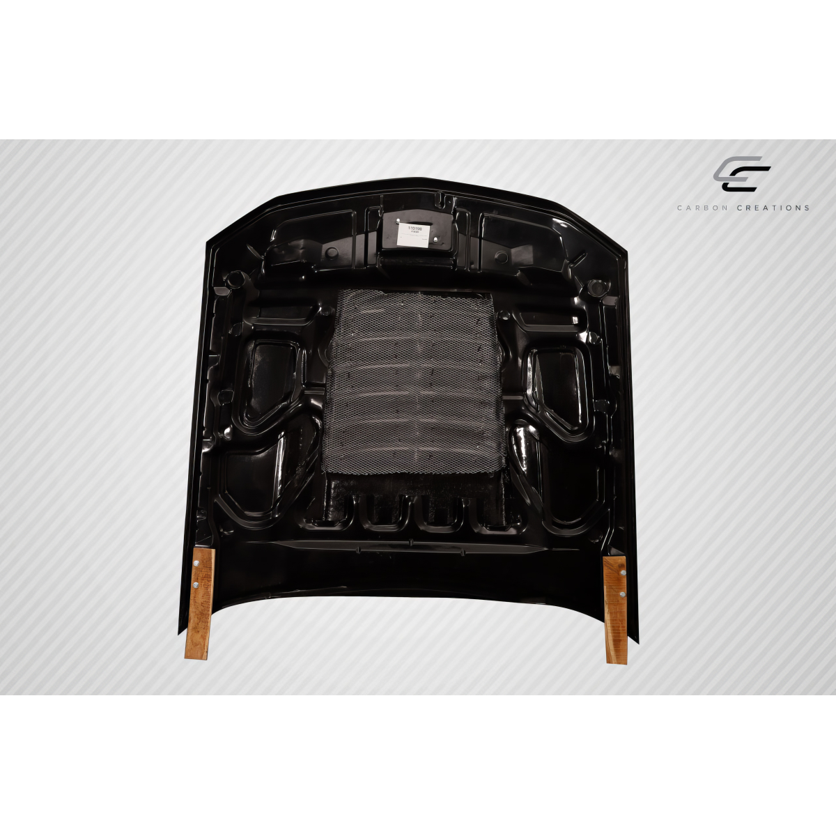 Modify your Ford Mustang 2010 with our Exterior/Hoods - Top view of the hood at a straight angle