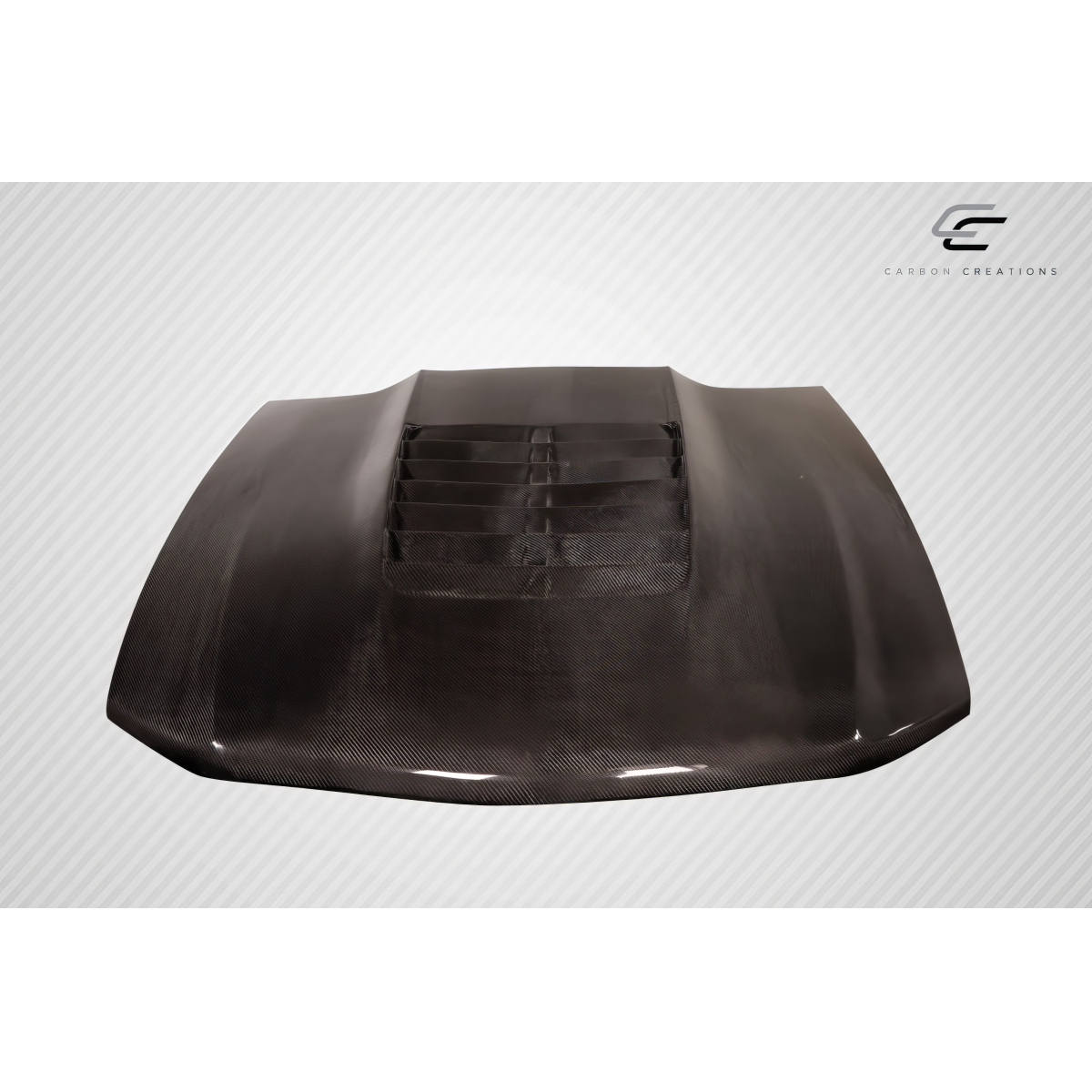 Modify your Ford Mustang 2010 with our Exterior/Hoods - Top view showing hood at a slight angle