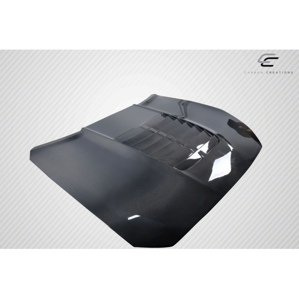 Modify your Ford Mustang 2015 with our Exterior/Hoods - Hood shown at an angled top view