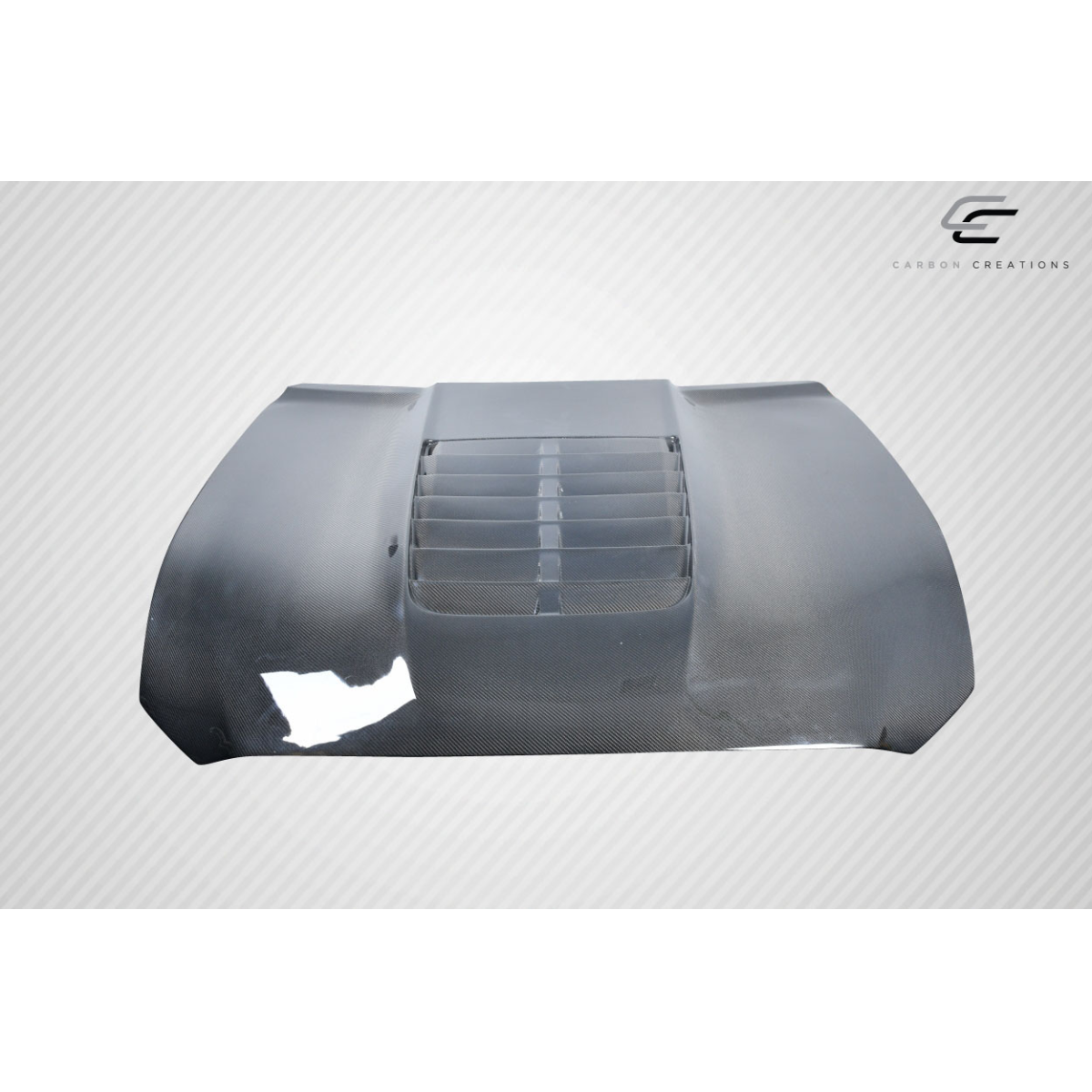 Modify your Ford Mustang 2015 with our Exterior/Hoods - Top down view of carbon fiber hood