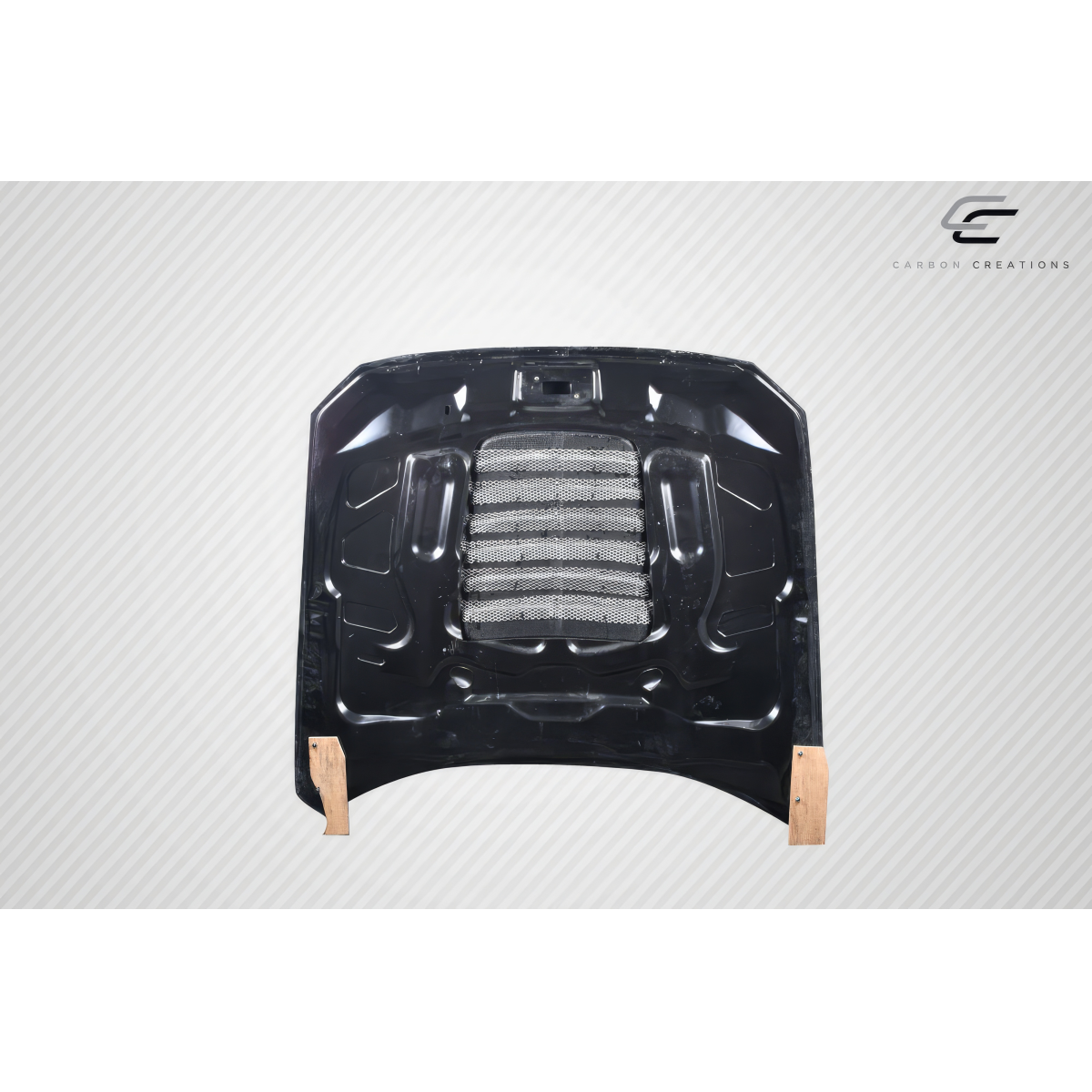 Modify your Ford Mustang 2015 with our Exterior/Hoods - Top down view of carbon fiber hood
