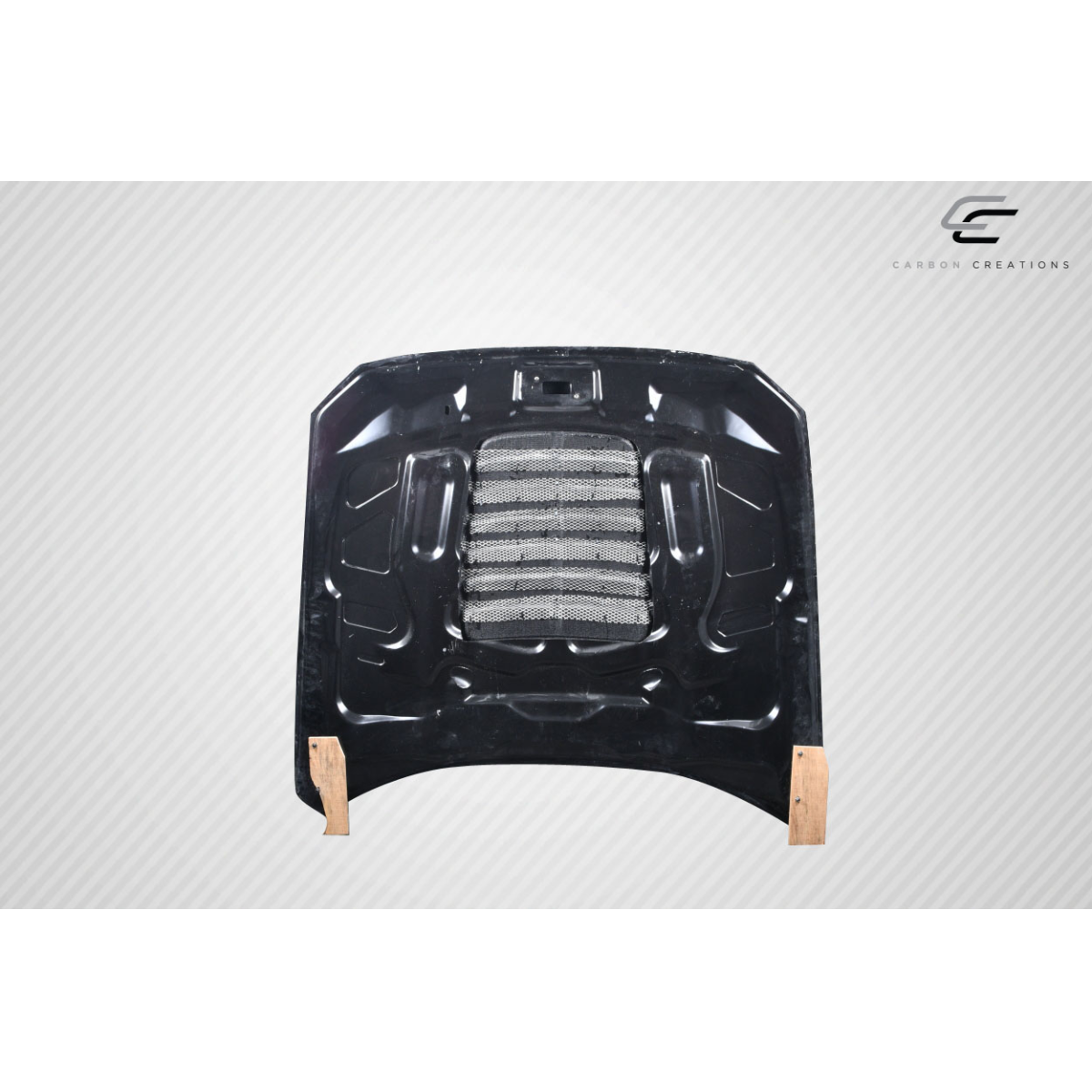 Modify your Ford Mustang 2015 with our Exterior/Hoods - Top view of carbon fiber hood part