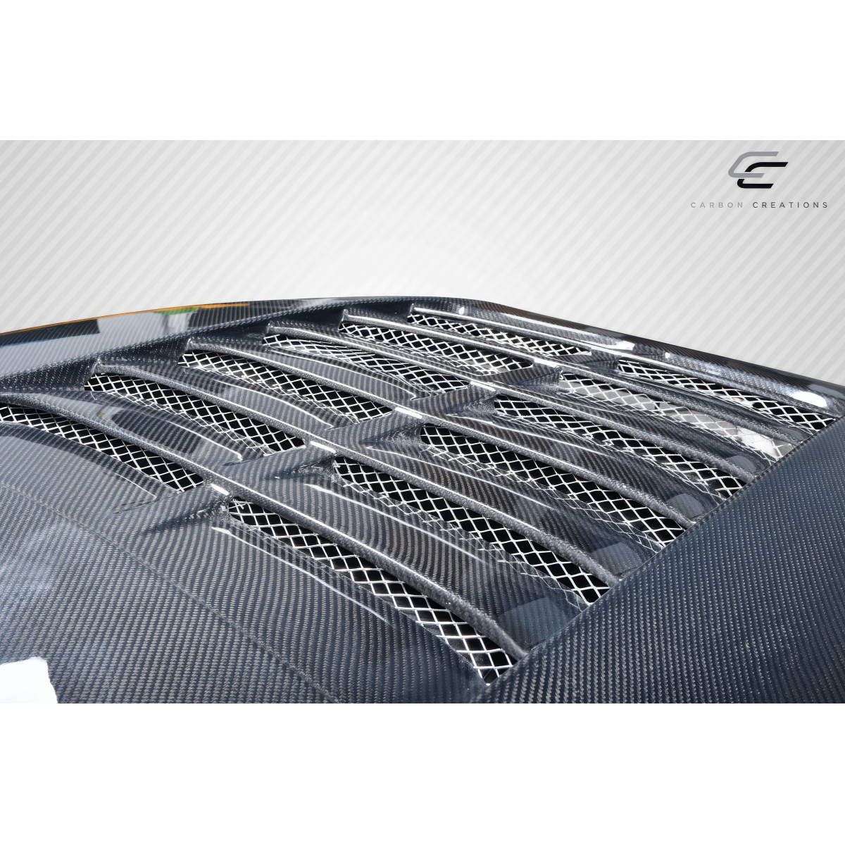 Modify your Ford Mustang 2018 with our Exterior/Hoods - Shown from a slight top angle