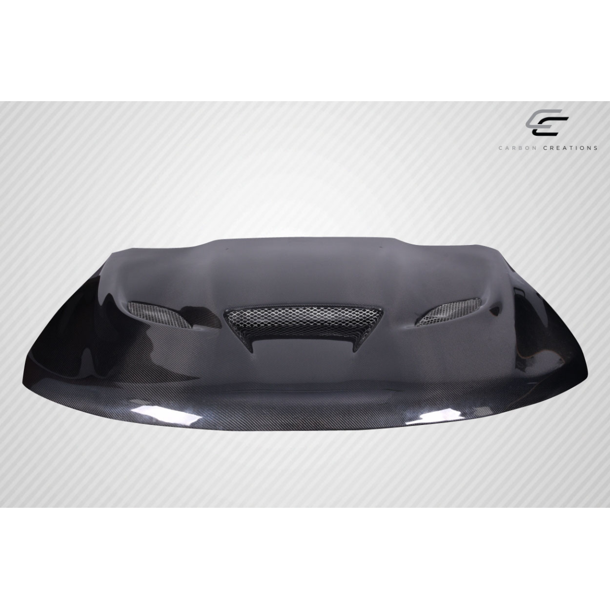 Modify your Jeep Cherokee 2011 with our Exterior/Hoods - Front perspective view of carbon fiber hood