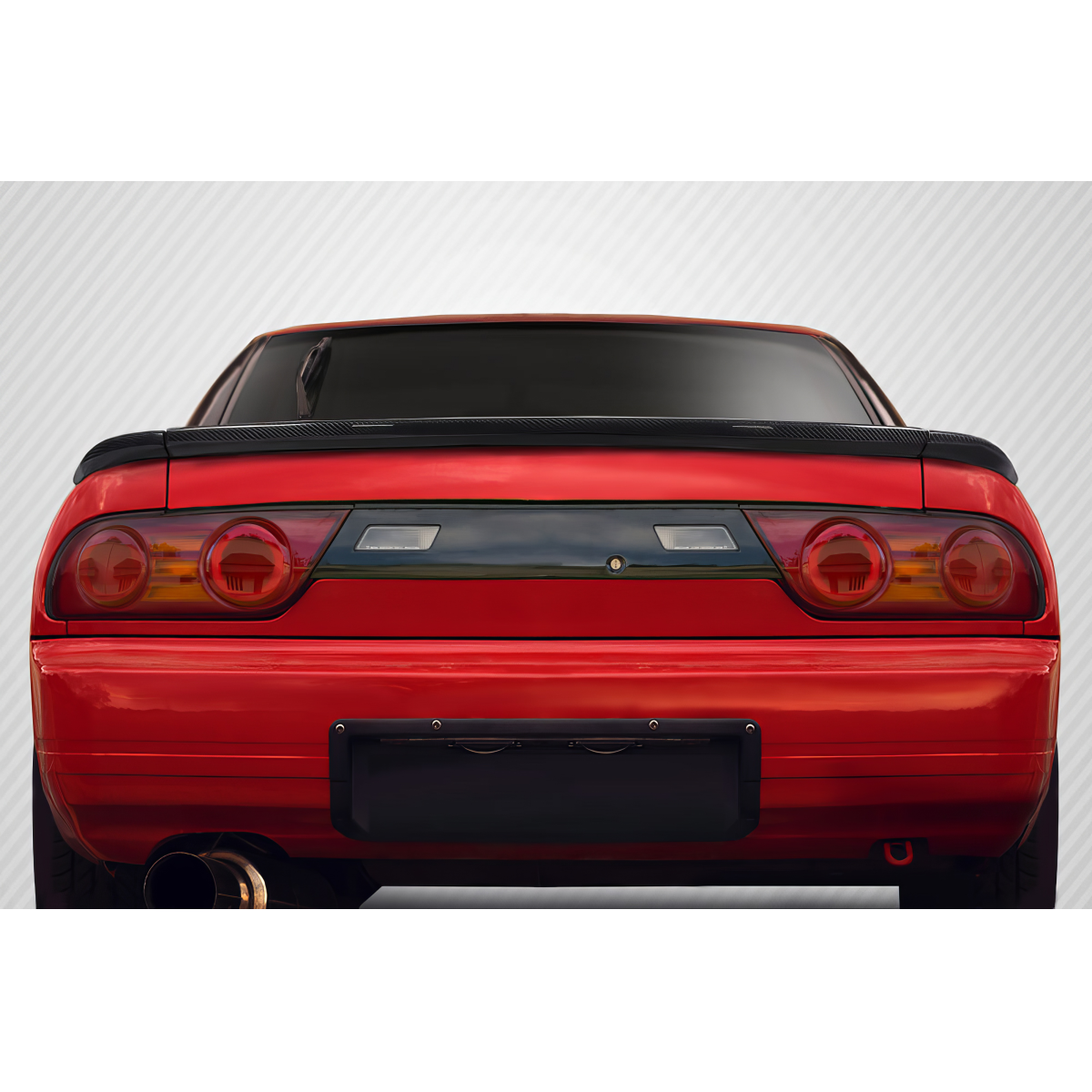 Modify your Nissan 240SX 1989 with our Exterior/Wings - View from rear at a straight angle