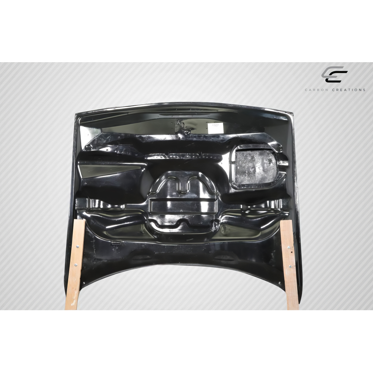 Modify your Dodge Challenger 2008 with our Exterior/Hoods - Top down view of car hood with slight angle