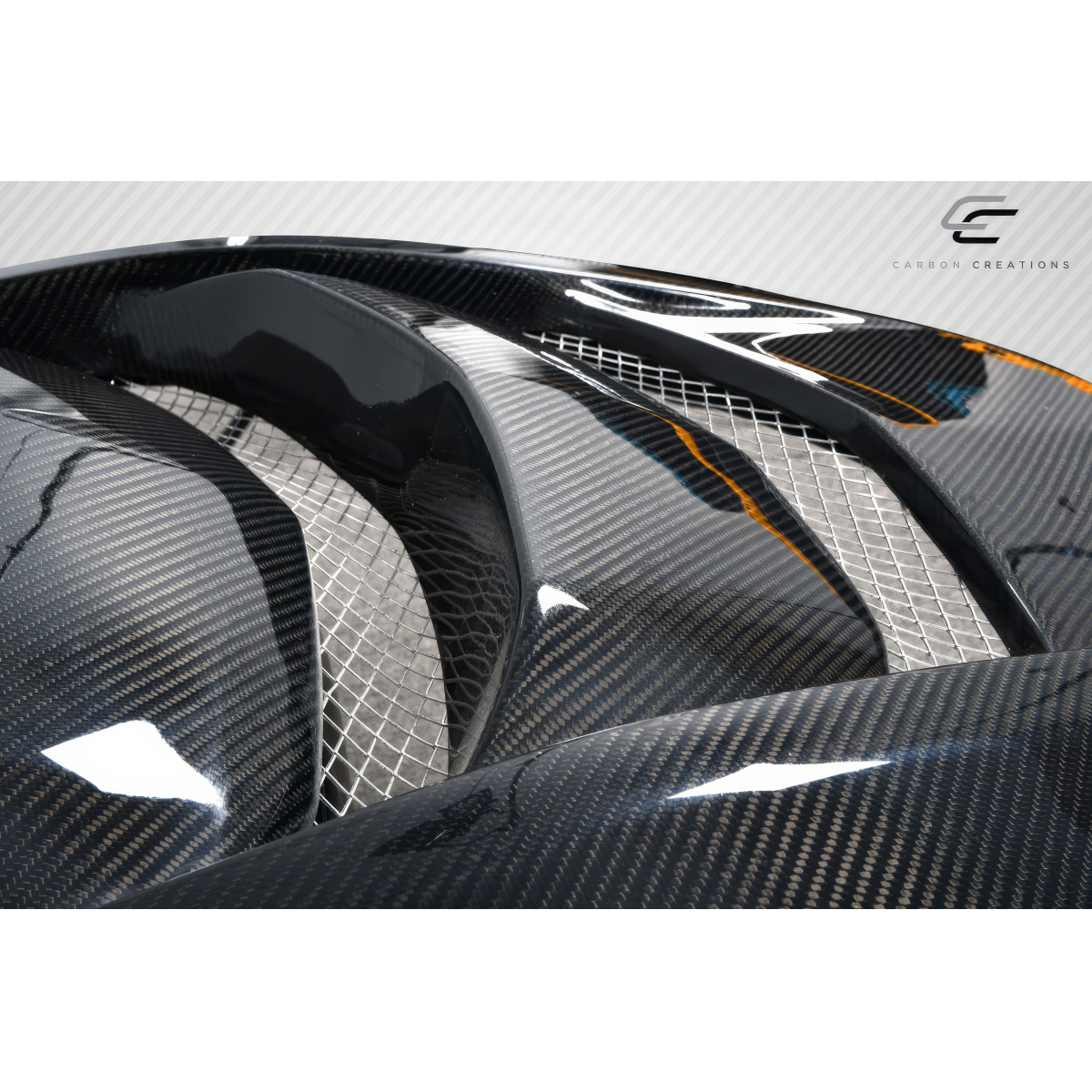 Modify your Chevrolet Corvette 2014 with our Exterior/Hoods - Image shows part from a slightly angled view