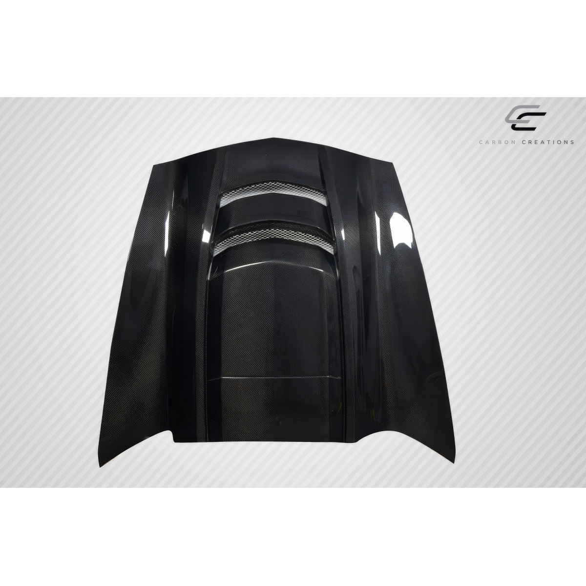 Modify your Chevrolet Corvette 2014 with our Exterior/Hoods - Top down view angle of carbon fiber hood