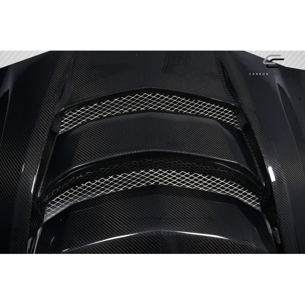 Modify your Chevrolet Corvette 2014 with our Exterior/Hoods - Top down view of carbon fiber hood part