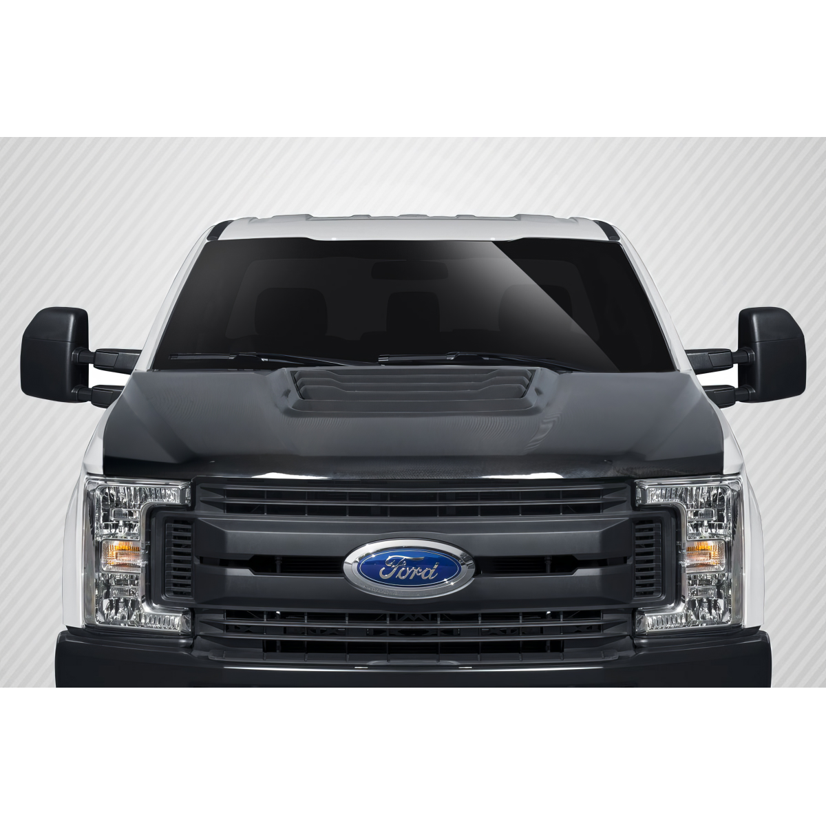 Modify your Ford F-250 Super Duty 2017 with our Exterior/Hoods - Front view of the Ford F250 Super Duty