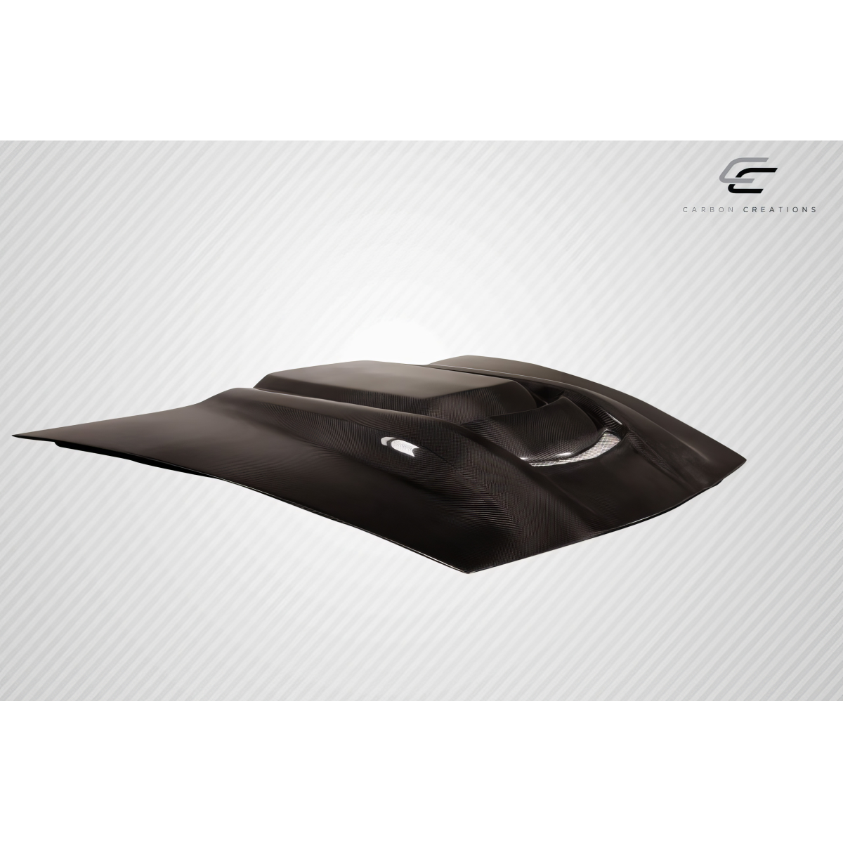 Modify your Chevrolet Corvette 2005 with our Exterior/Hoods - Angled view showcasing carbon fiber hood design