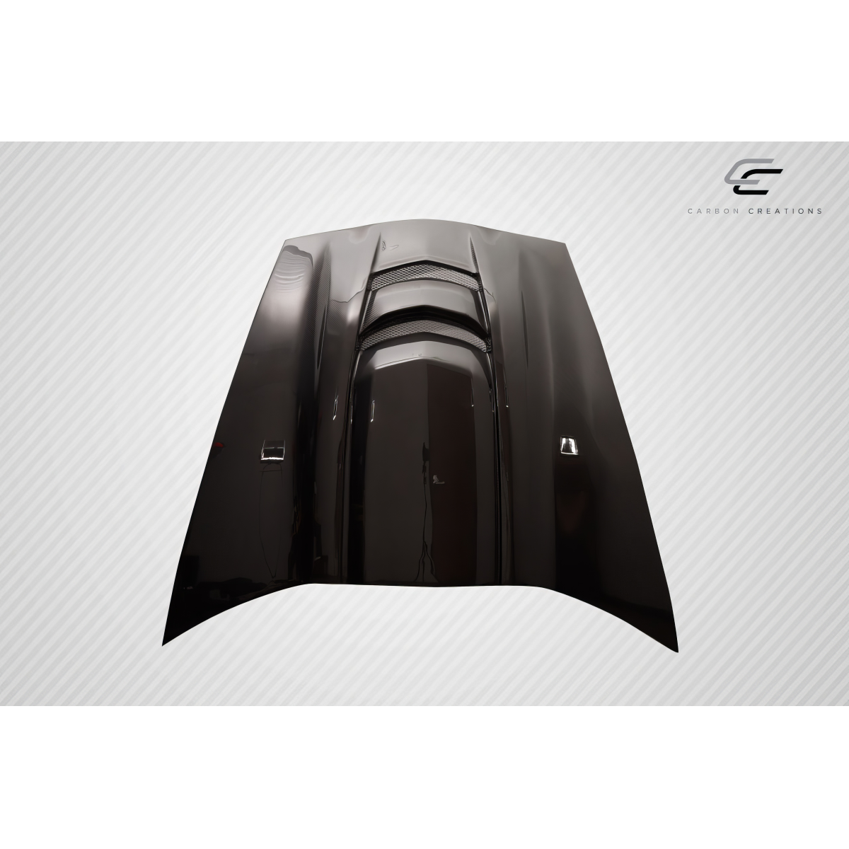 Modify your Chevrolet Corvette 2005 with our Exterior/Hoods - Top view of hood part at a flat angle