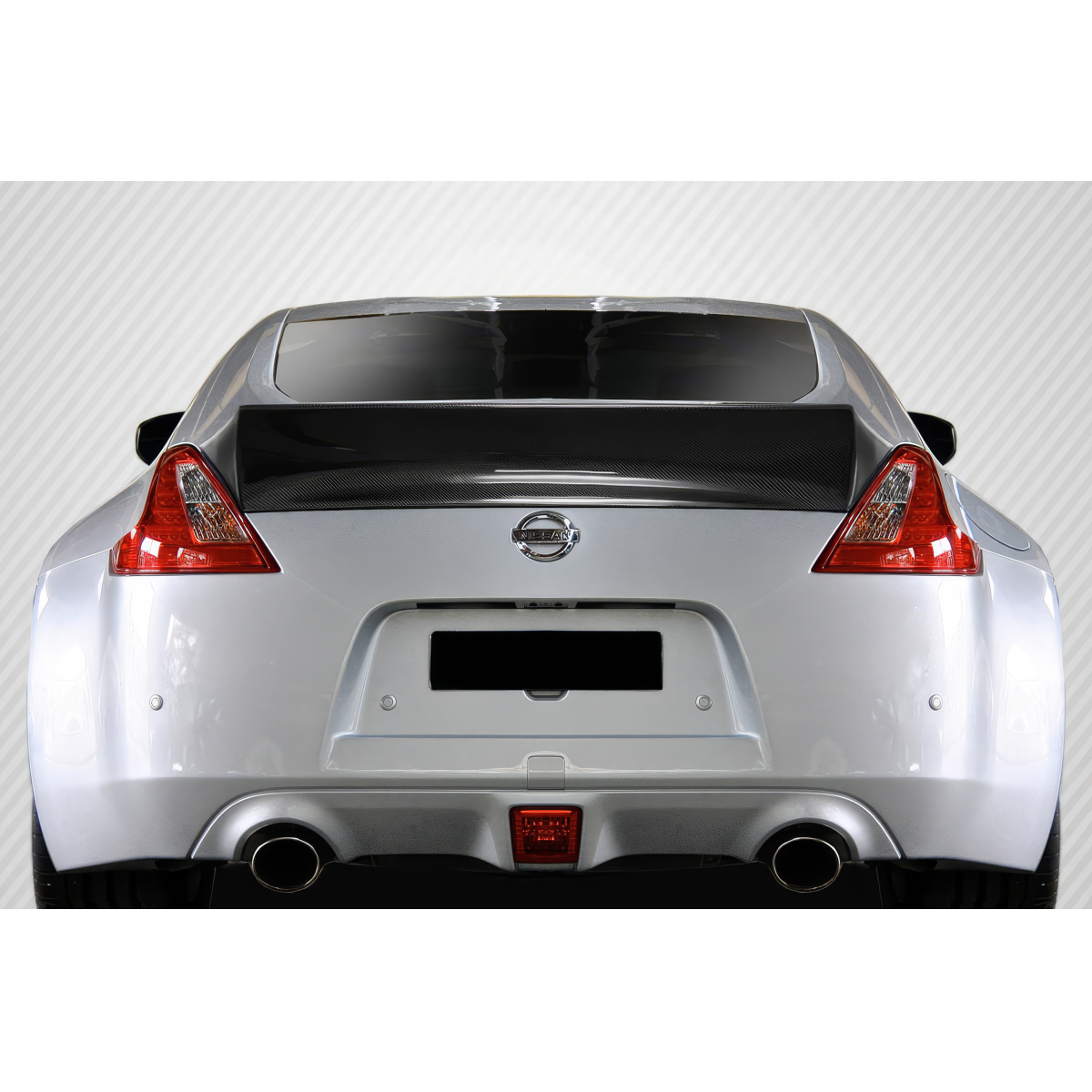 Modify your Nissan 370Z 2009 with our Exterior/Wings - Rear view of vehicle at a straight angle