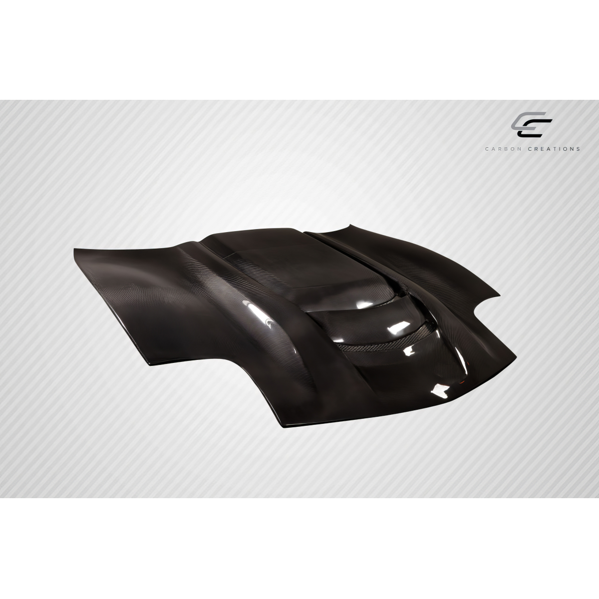 Modify your Chevrolet Corvette 1997 with our Exterior/Hoods - Part shown at a slight angle from above