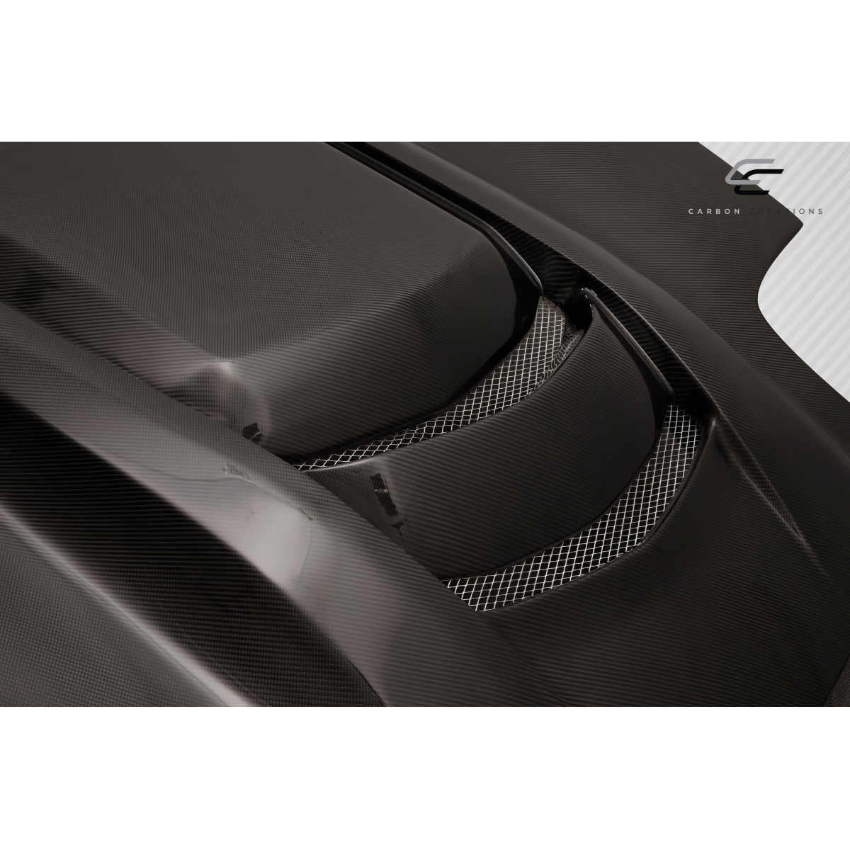 Modify your Chevrolet Corvette 1997 with our Exterior/Hoods - View from above at a slight angle