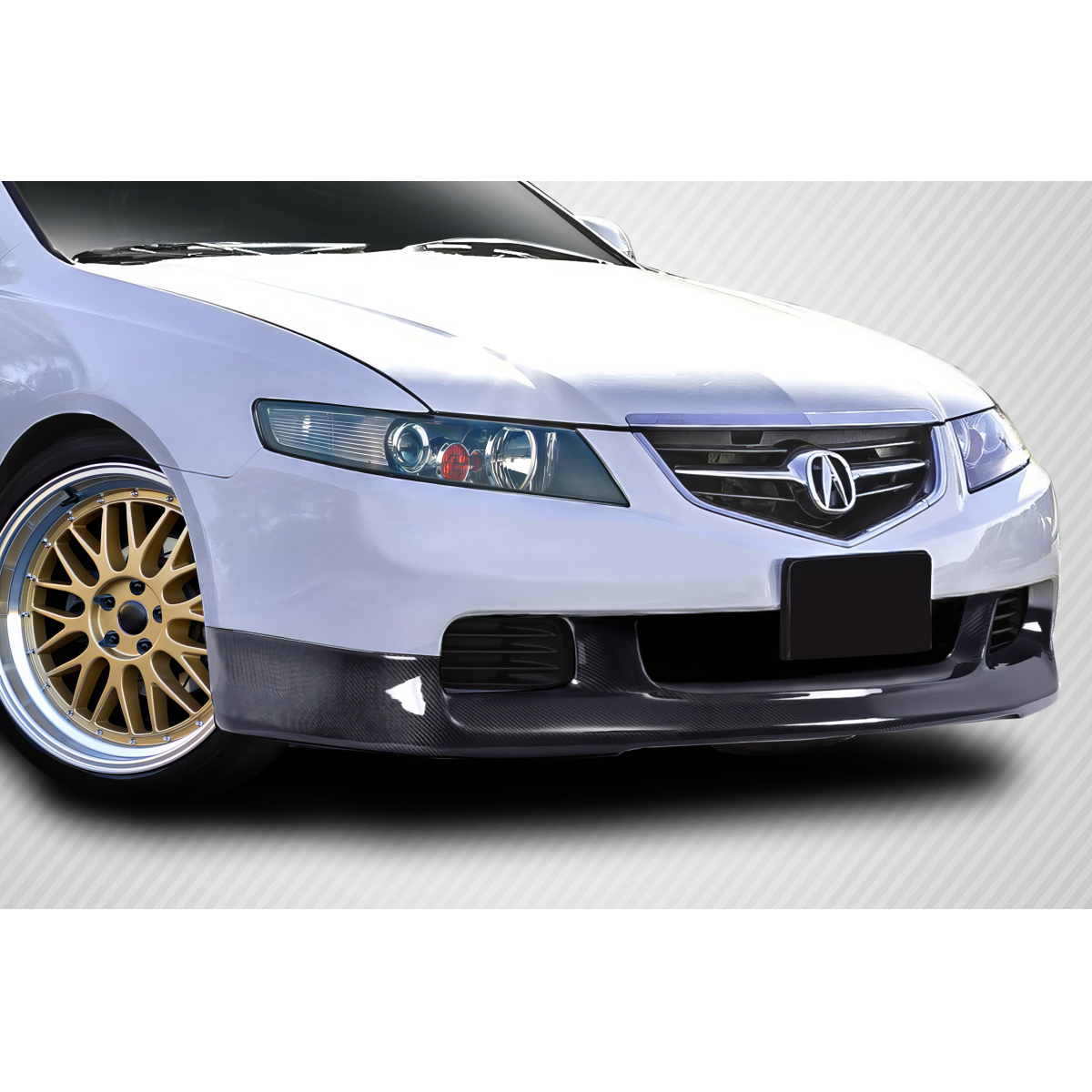 Modify your Acura TSX 2004 with our Exterior/Front Bumpers or Lips - Front angle slightly elevated view of the bumper