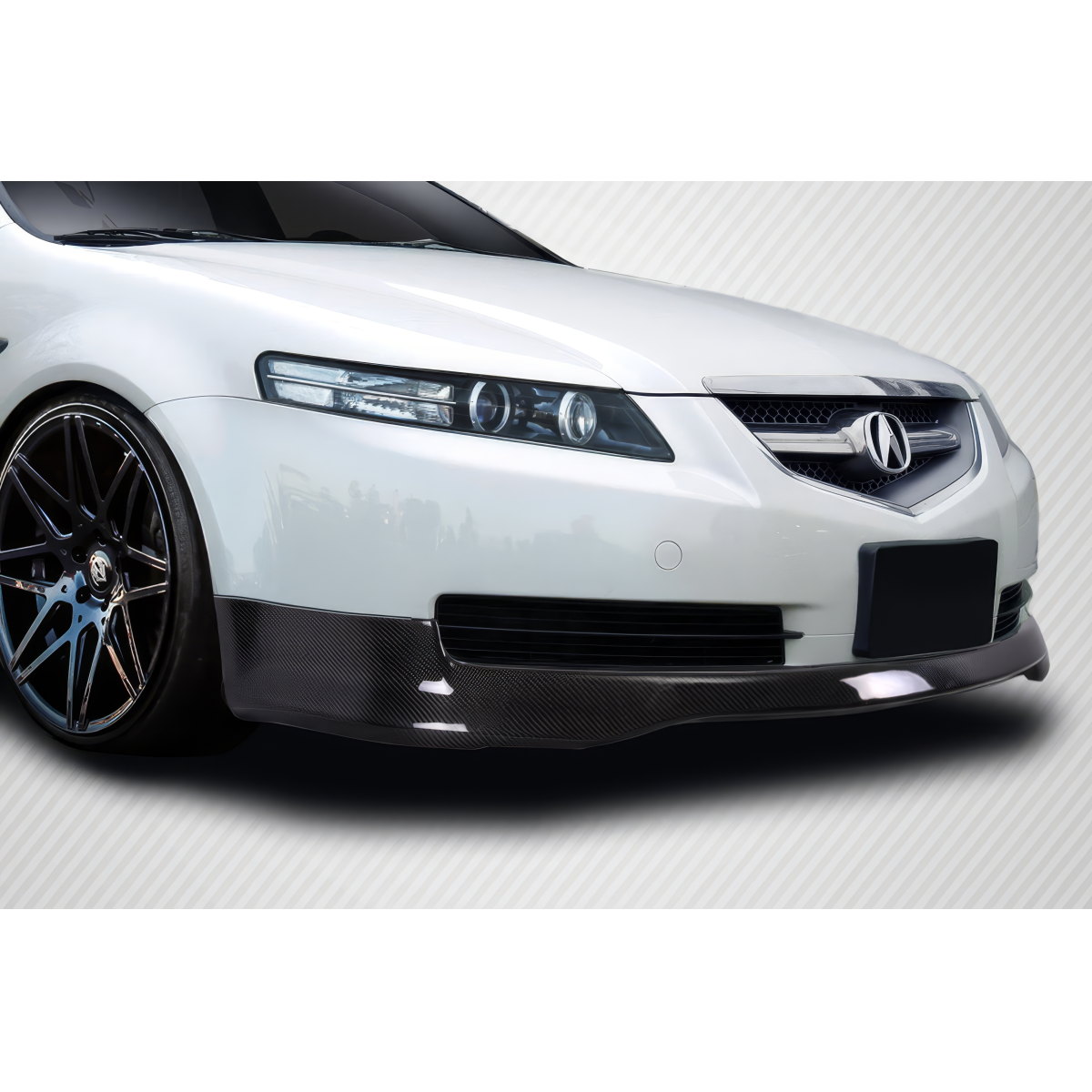 Modify your Acura TL 2004 with our Exterior/Front Bumpers or Lips - Front view angle of the Acura TL showing front lip