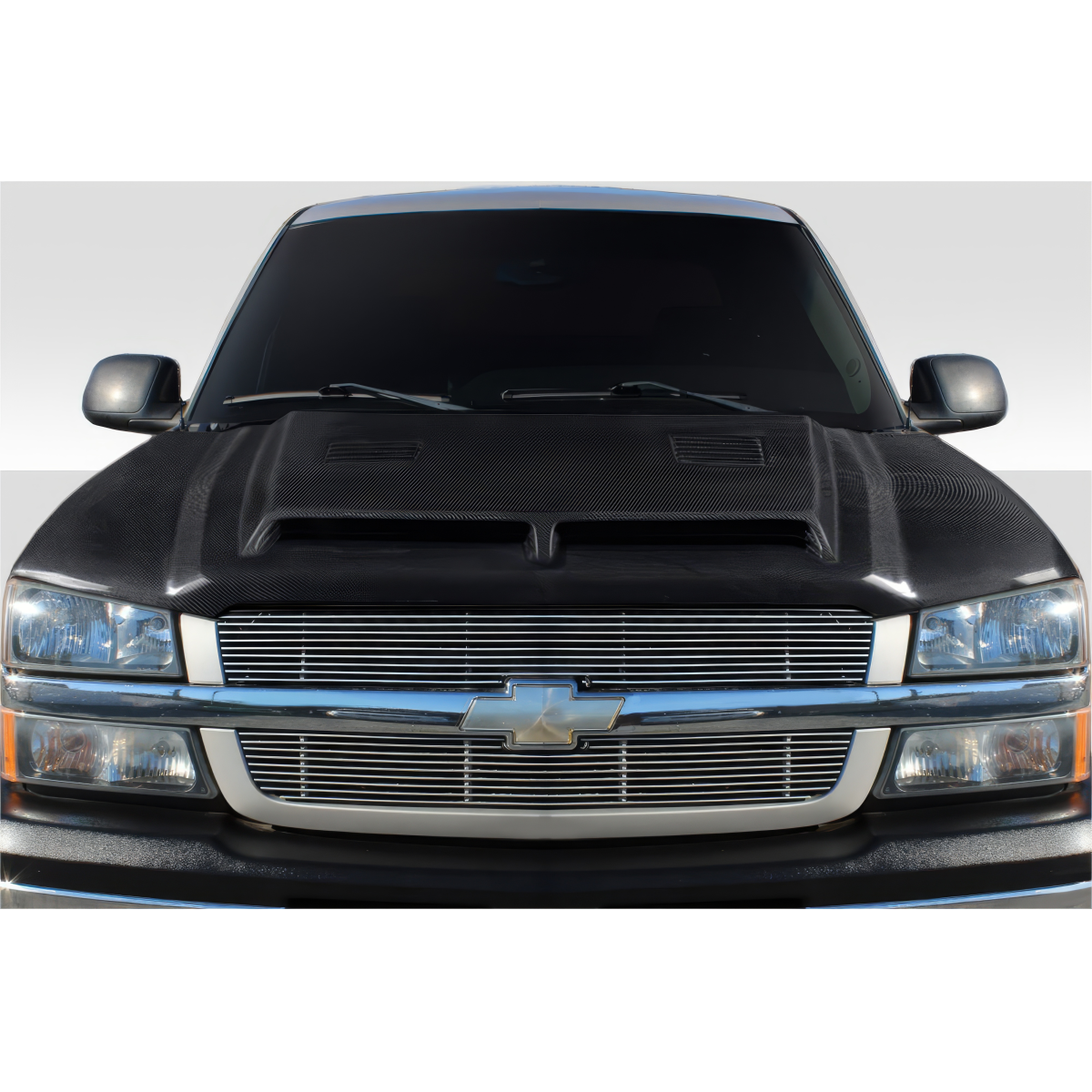 Modify your Chevrolet Avalanche 2002 with our Exterior/Hoods - Front view of the Chevrolet Avalanche hood