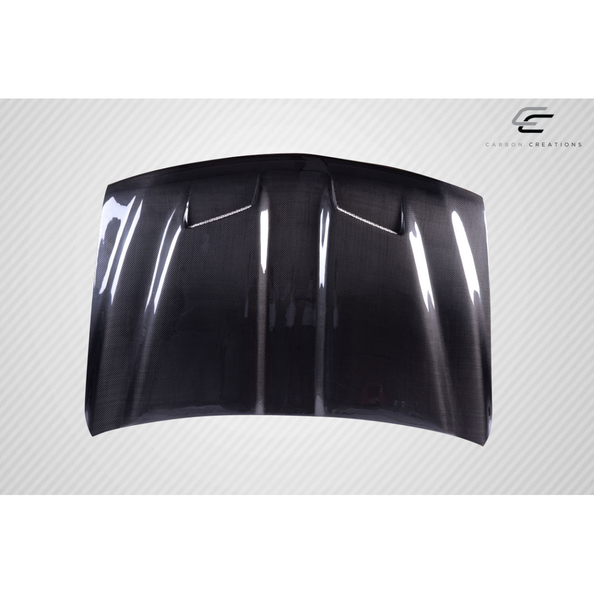 Modify your Chevrolet Silverado 1999 with our Exterior/Hoods - Top down view of a carbon fiber hood