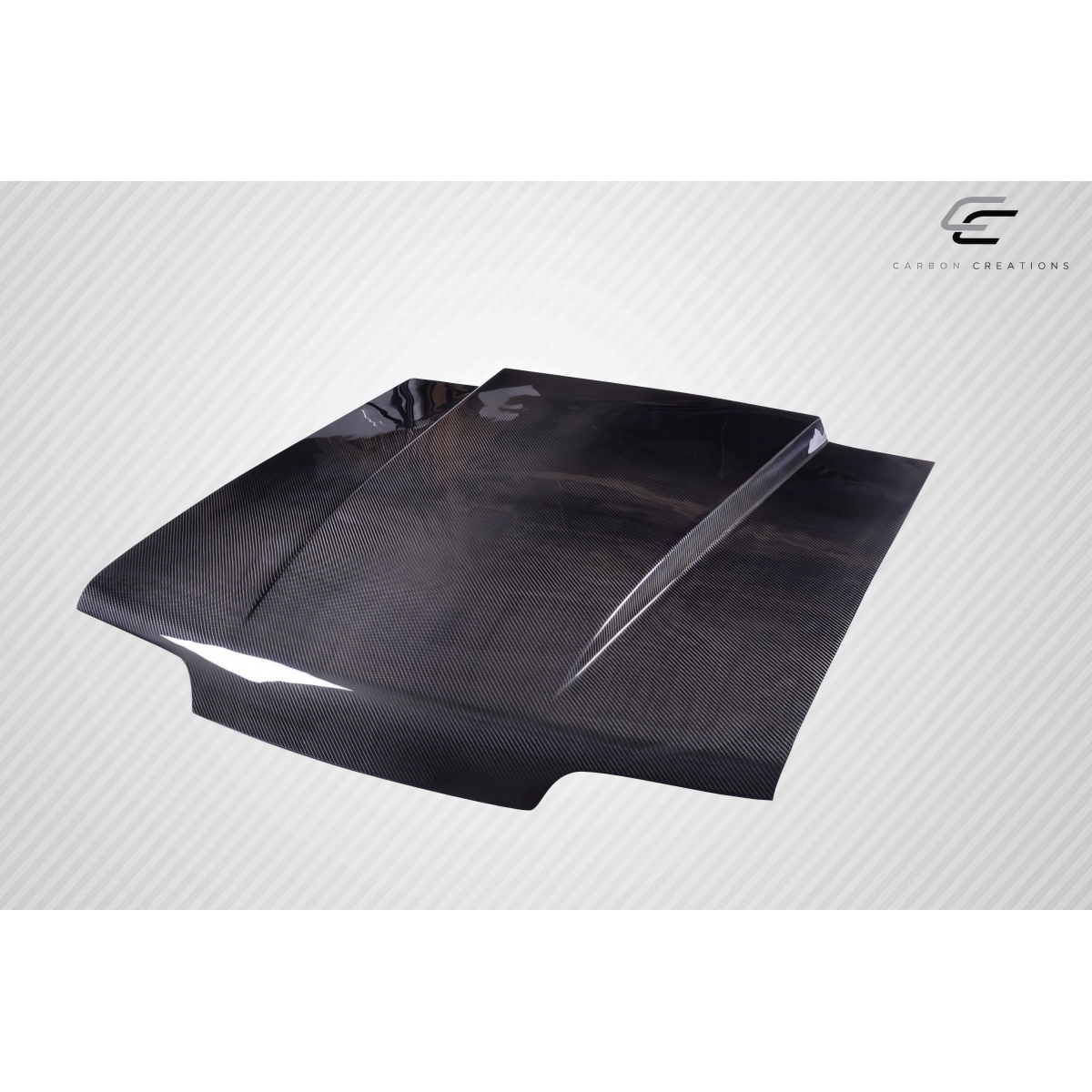 Modify your Ford Mustang 1987 with our Exterior/Hoods - Part viewed from a slight overhead angle