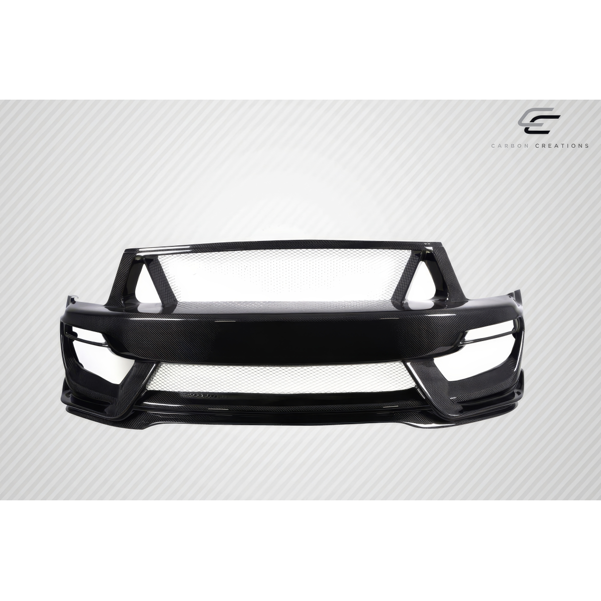 Modify your Ford Mustang 2005 with our Exterior/Front Bumpers or Lips - Front view of carbon fiber bumper part