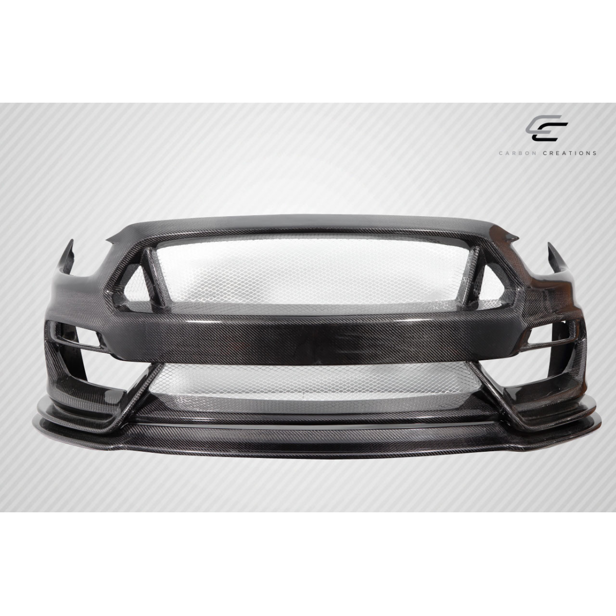 Modify your Ford Mustang 2015 with our Exterior/Front Bumpers or Lips - Front view angle of the front bumper part