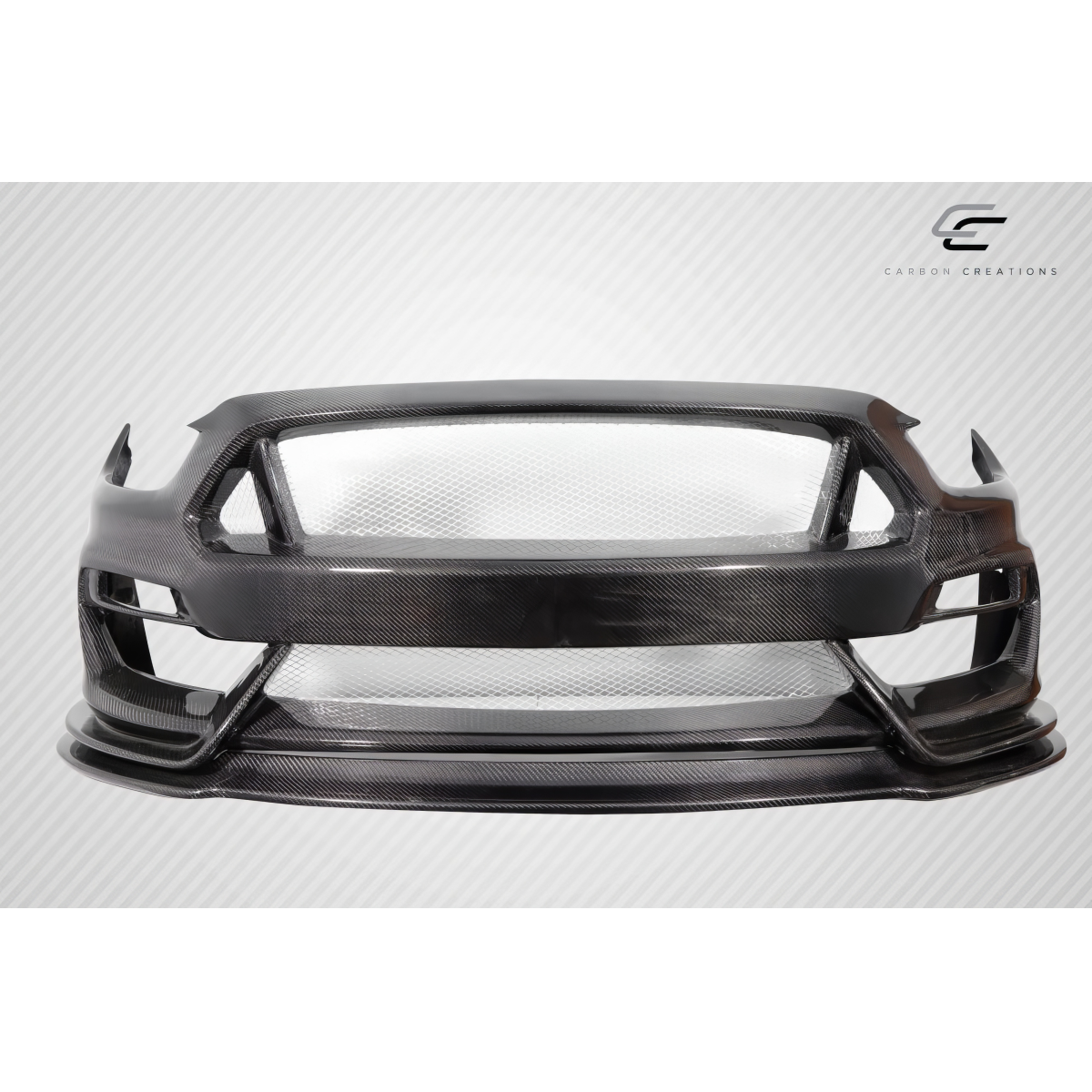 Modify your Ford Mustang 2015 with our Exterior/Front Bumpers or Lips - Front view at a slight upward angle