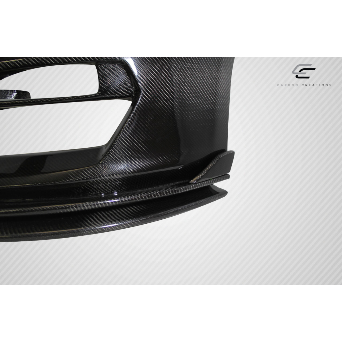 Modify your Ford Mustang 2015 with our Exterior/Front Bumpers or Lips - Part viewed from slightly below and to the side