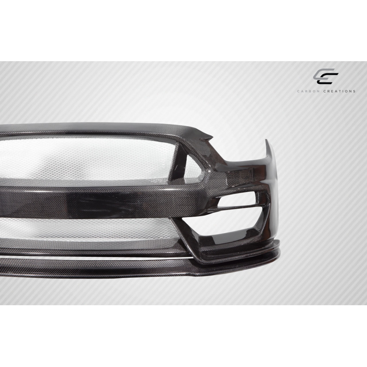 Modify your Ford Mustang 2015 with our Exterior/Front Bumpers or Lips - View from slightly above and to the side