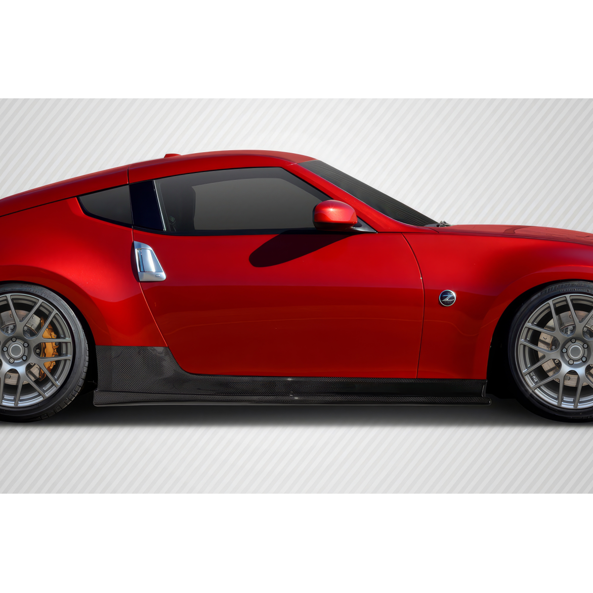 Modify your Nissan 370Z 2009 with our Exterior/Side Skirts - Side view of vehicle from the left angle