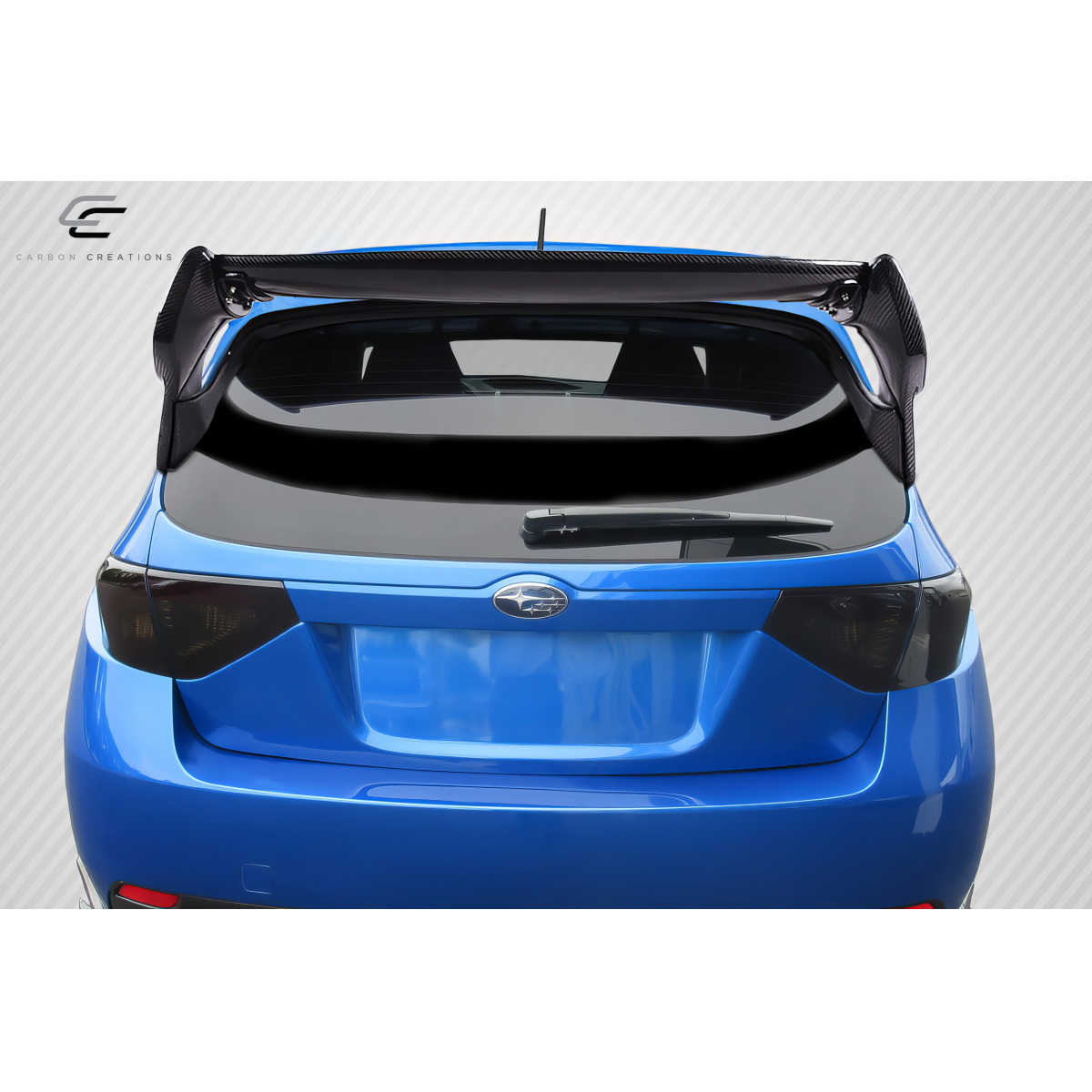 Modify your Subaru Impreza 2008 with our Exterior/Wings - Rear view angle of the vehicle part