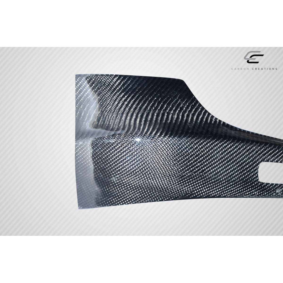 Modify your Tesla 3 2018 with our Exterior/Front Bumpers or Lips - Part is viewed from a slightly angled top perspective