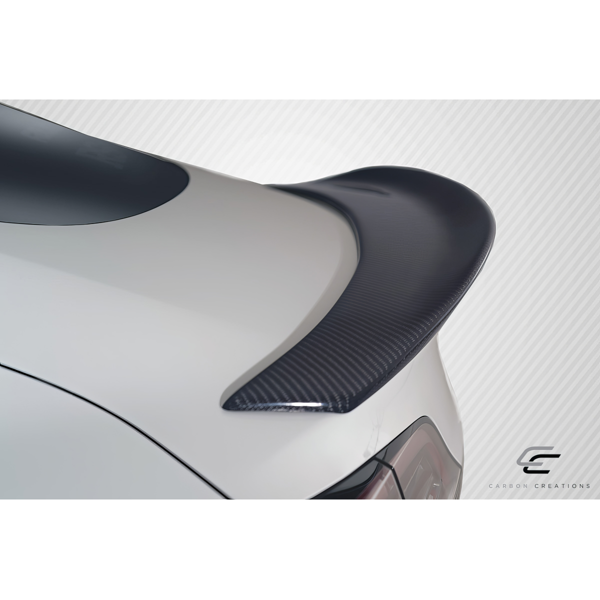 Modify your Tesla 3 2018 with our Exterior/Wings - Top angle view of the rear wing spoiler