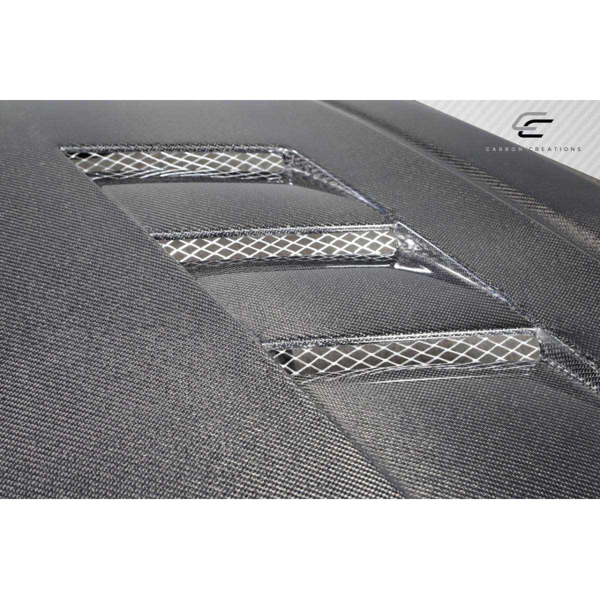 Modify your Honda Accord 2008 with our Exterior/Hoods - Top down view of carbon fiber hood slits