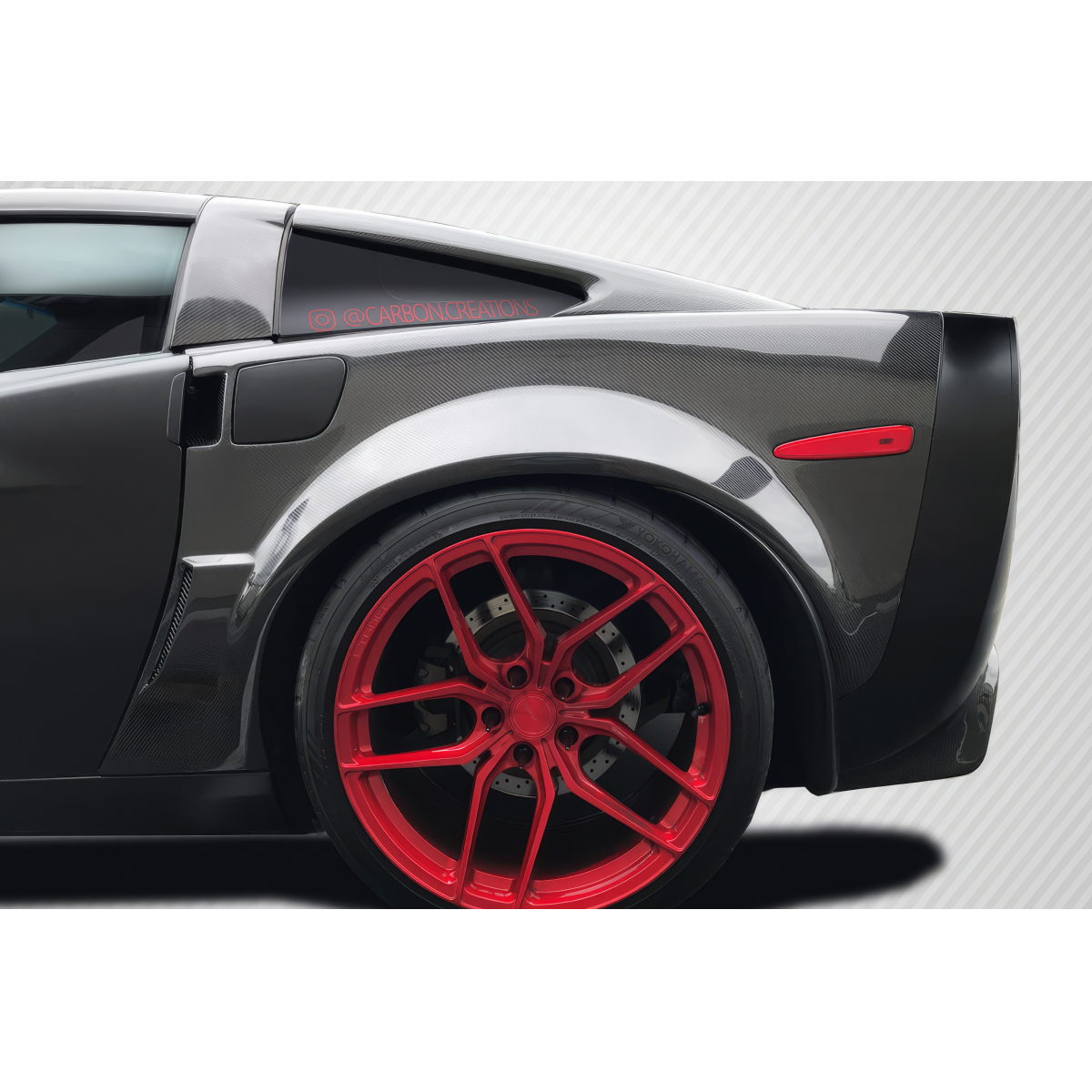 Modify your Chevrolet Corvette 2005 with our Exterior/Fenders - Side angle view of Corvette rear fender