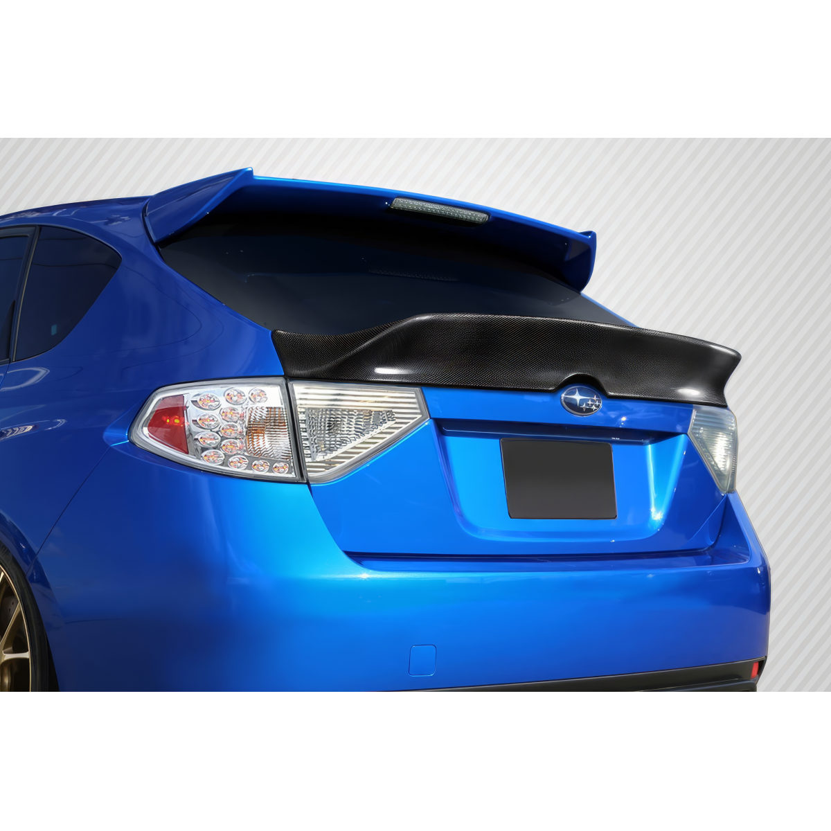 Modify your Subaru Impreza 2008 with our Exterior/Wings - Rear angle view showcasing the wing spoiler