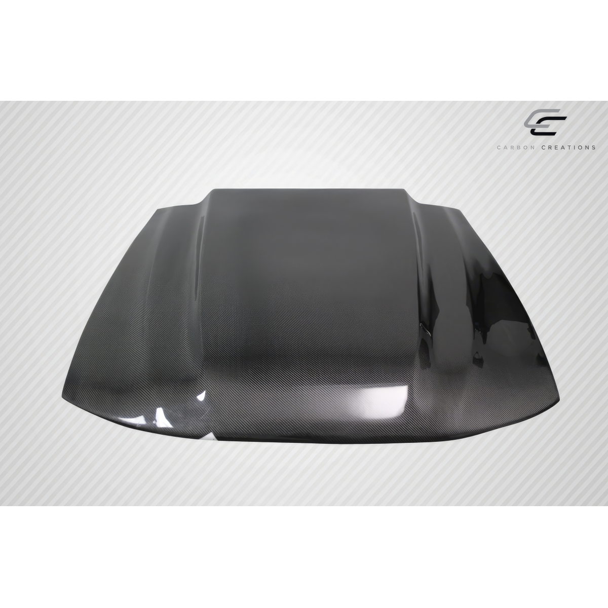 Modify your Ford Mustang 1999 with our Exterior/Hoods - Top-down view of carbon fiber cowl hood