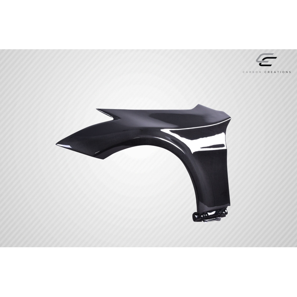 Modify your Nissan 350Z 2003 with our Exterior/Fenders - Side angle view of carbon fiber front fender