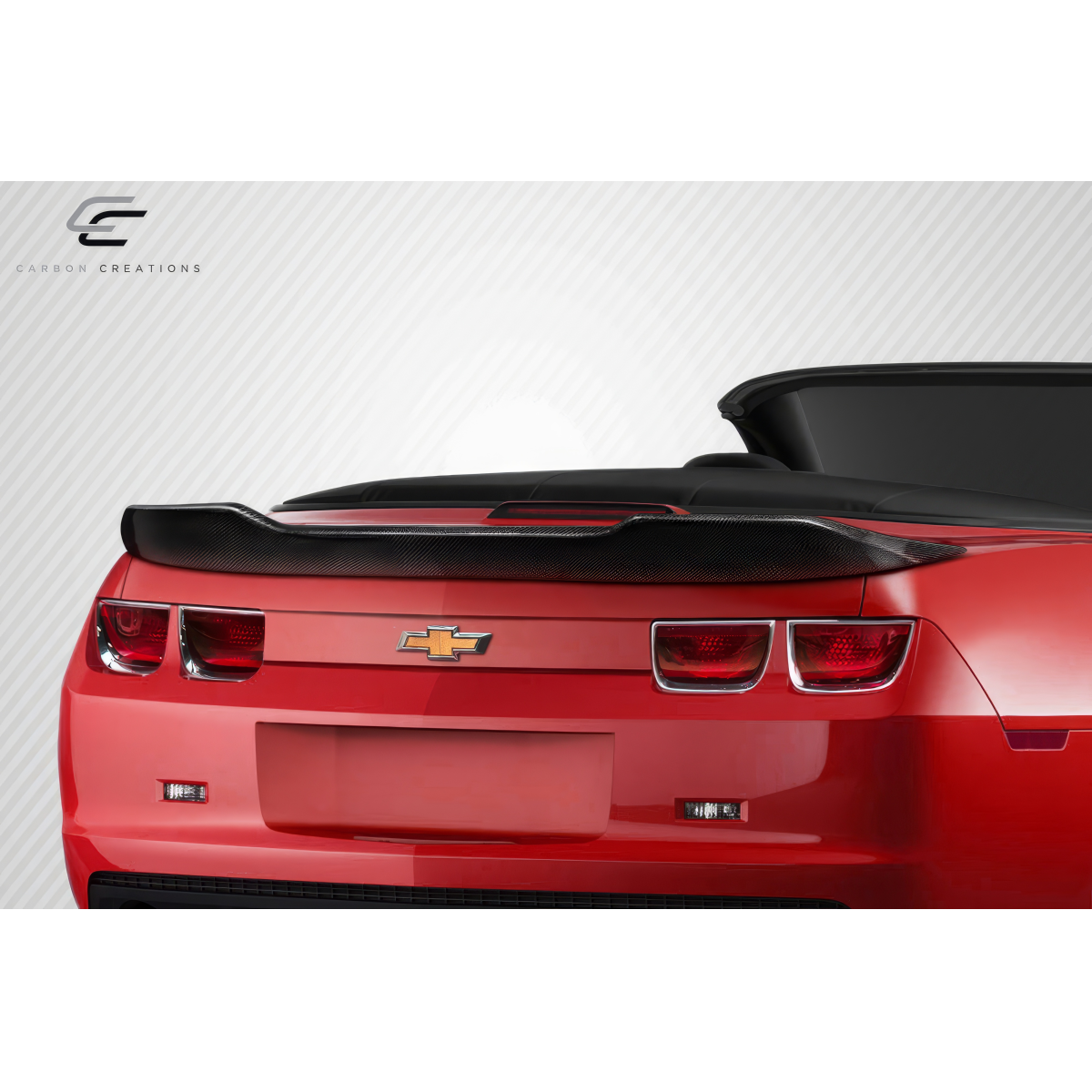 Modify your Chevrolet Camaro 2010 with our Exterior/Wings - View of rear wing at a slight angle from above