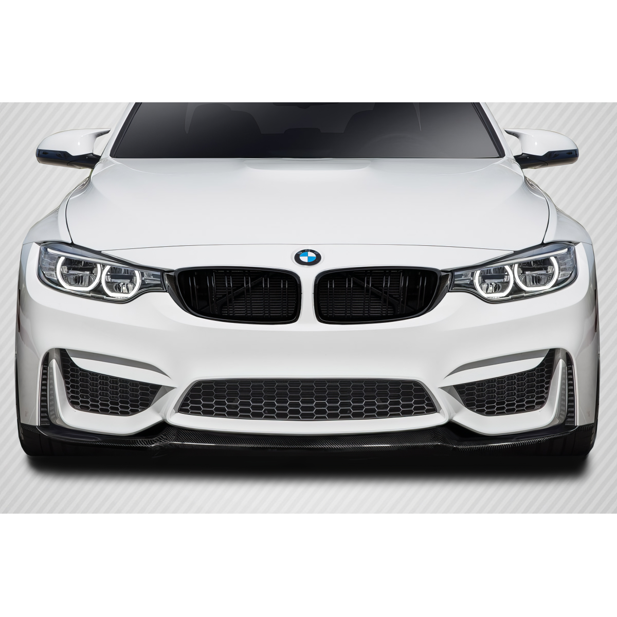 Modify your BMW M3 2014 with our Exterior/Front Bumpers or Lips - Frontal view of the vehicle at eye level