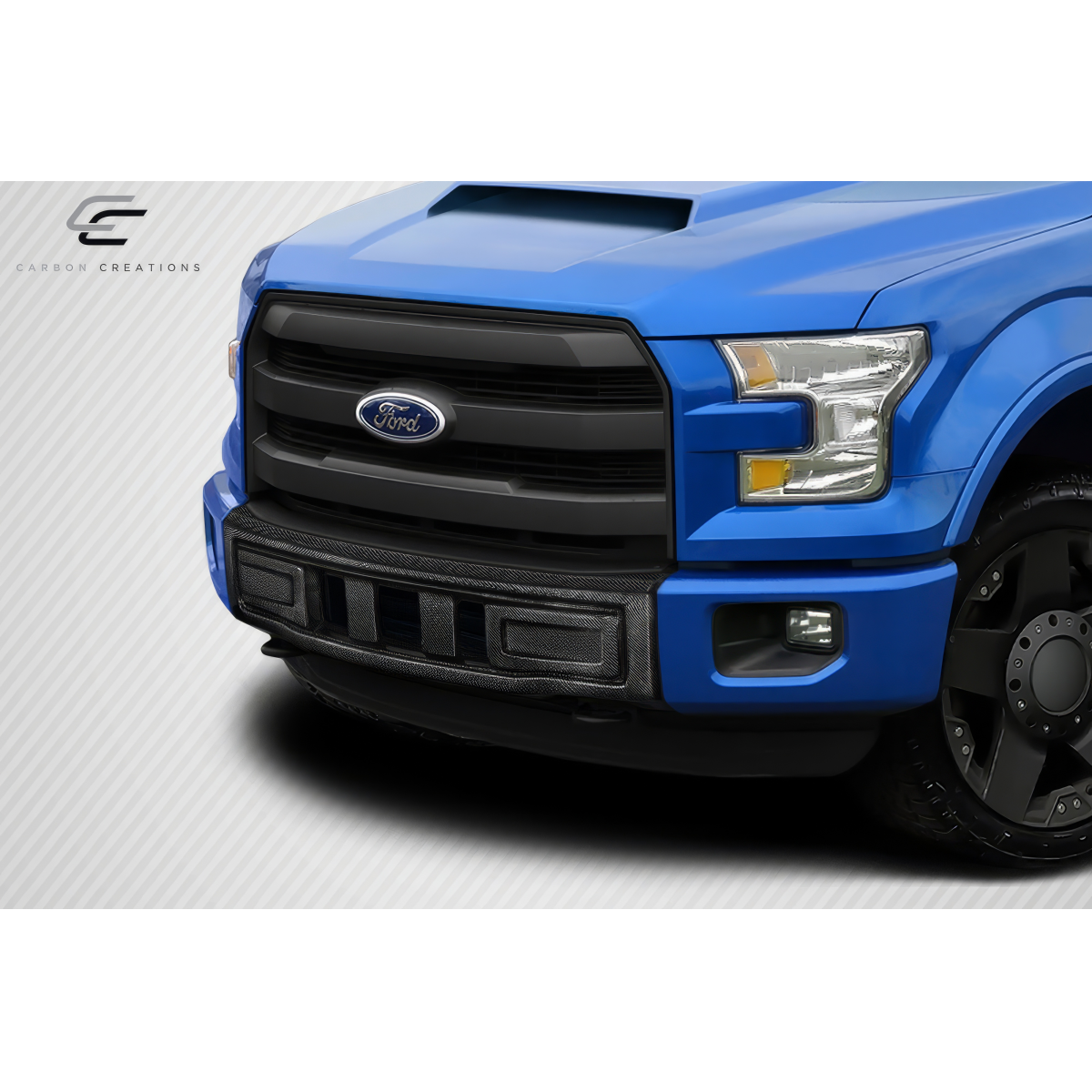 Modify your Ford F-150 2015 with our Exterior/Front Bumpers or Lips - Front view showcasing the grille and bumper design