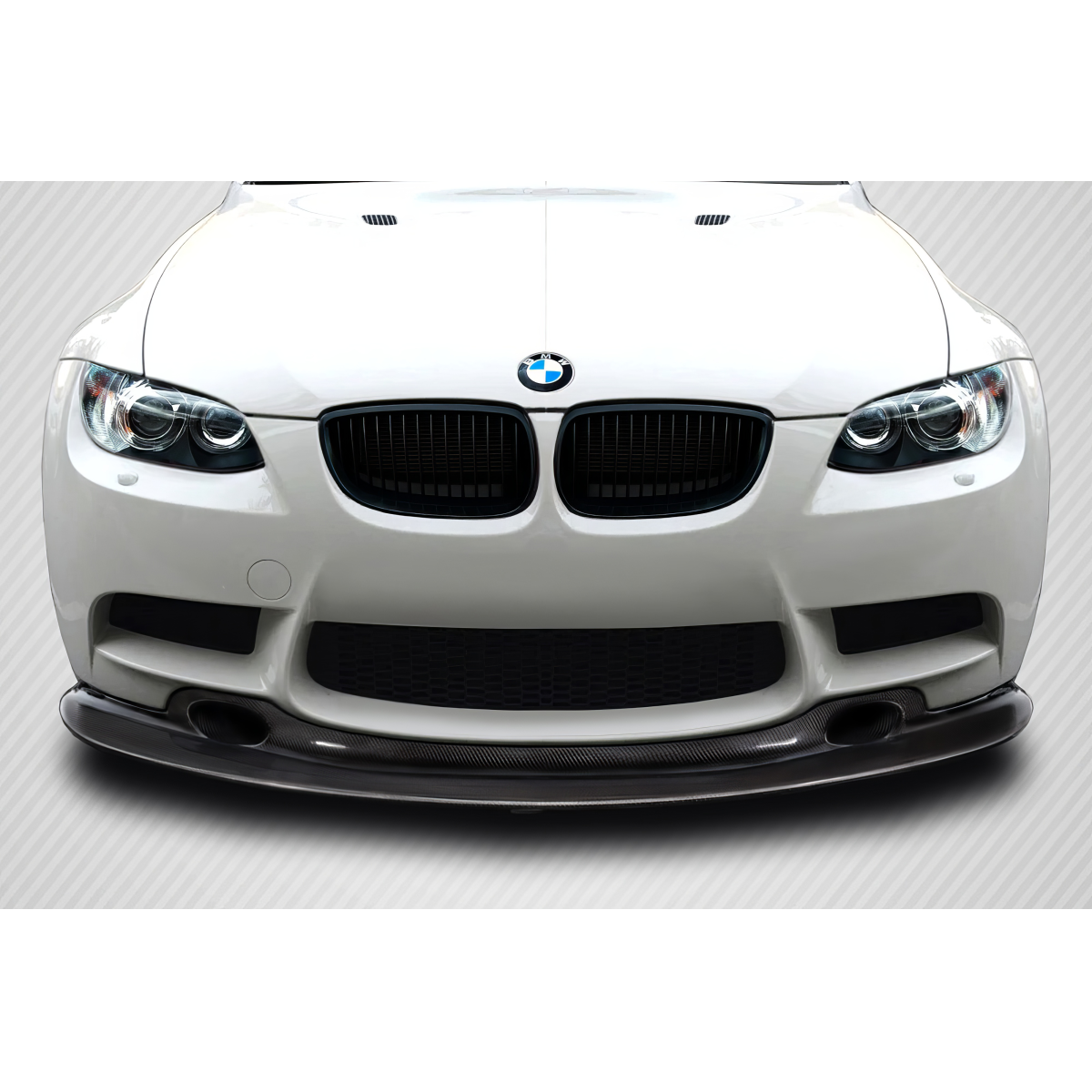 Modify your BMW M3 2008 with our Exterior/Front Bumpers or Lips - Front view of a BMW M3 carbon fiber bumper