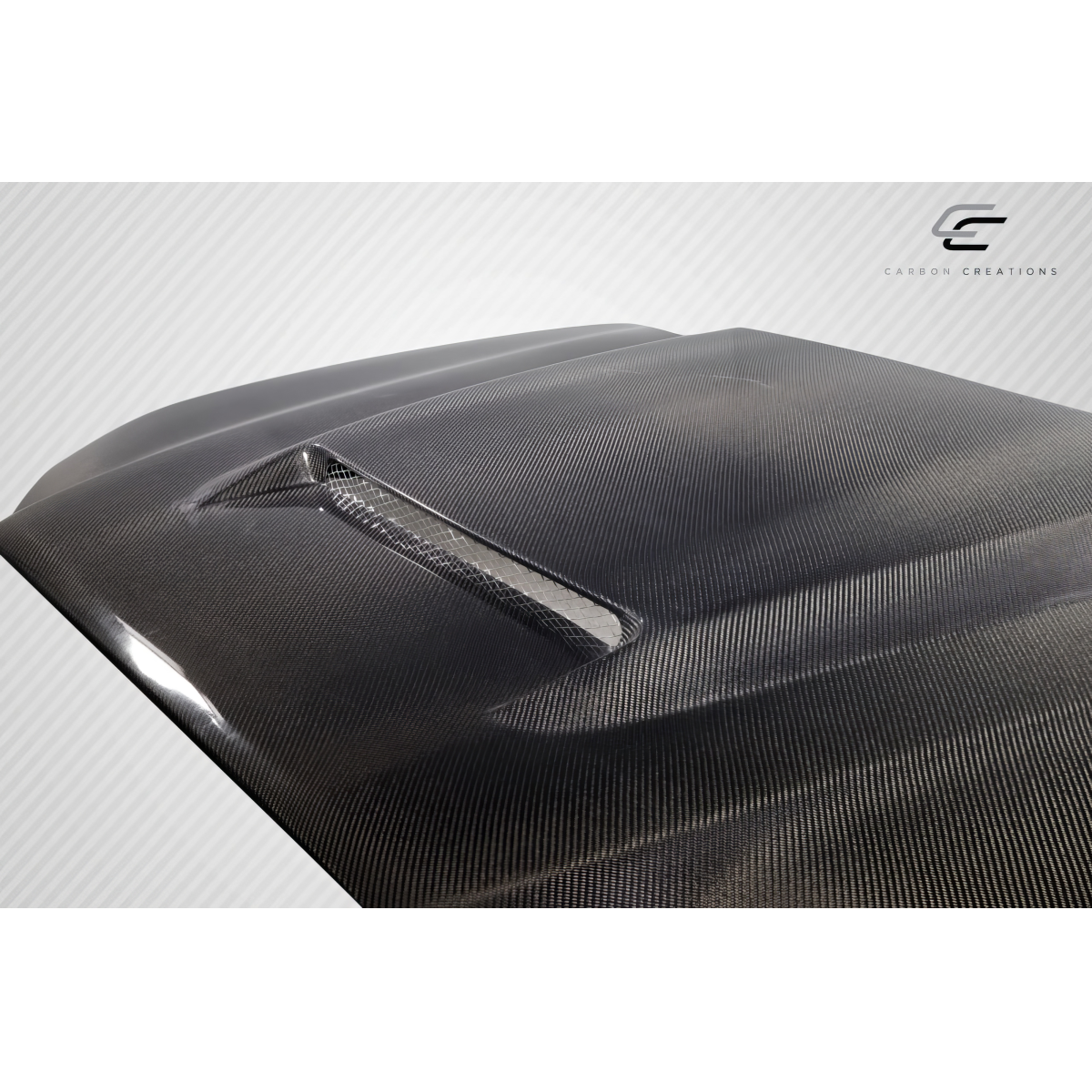 Modify your Toyota Tacoma 2016 with our Exterior/Hoods - Part viewed from a slight angle from above