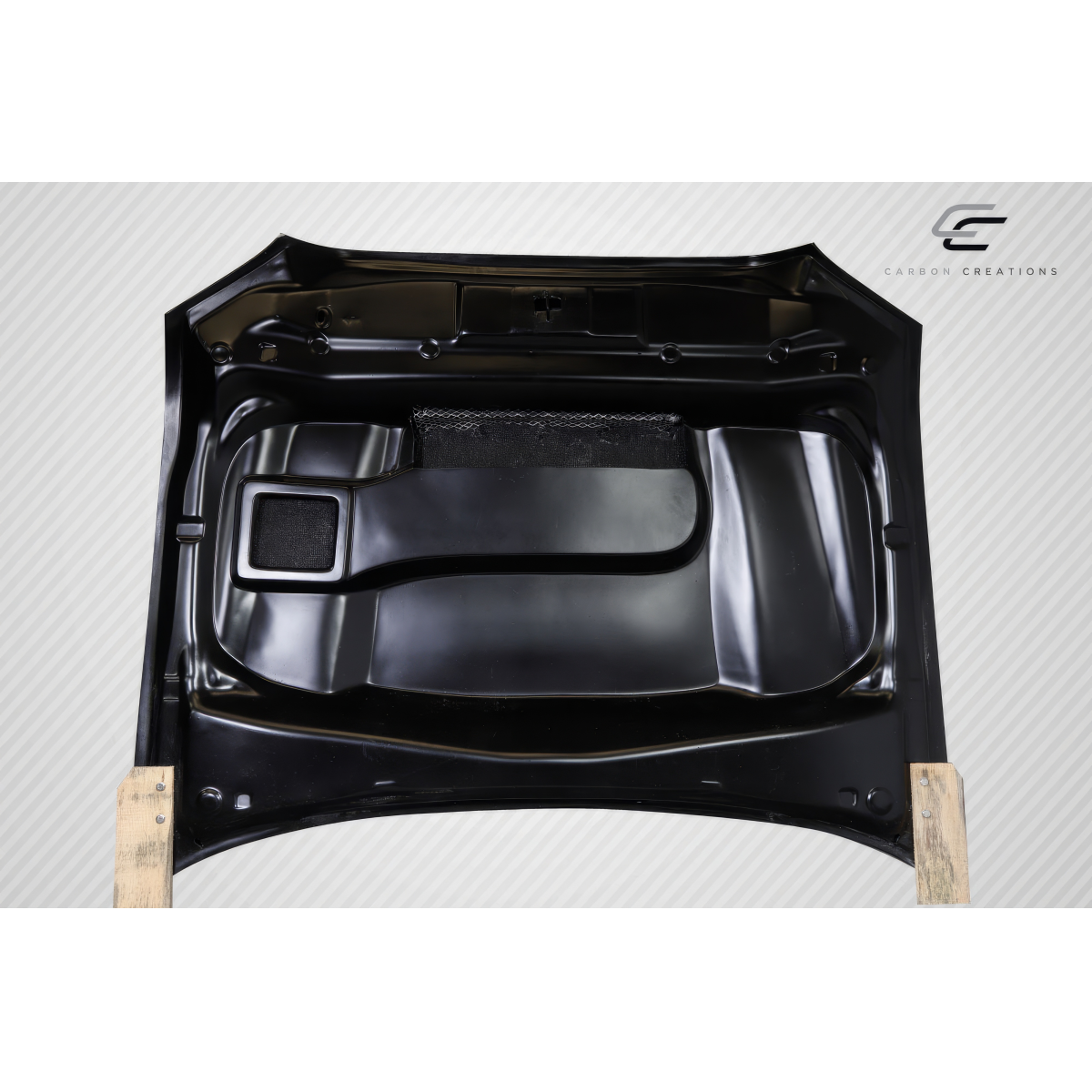 Modify your Toyota Tacoma 2016 with our Exterior/Hoods - Part viewed from the top at a flat angle